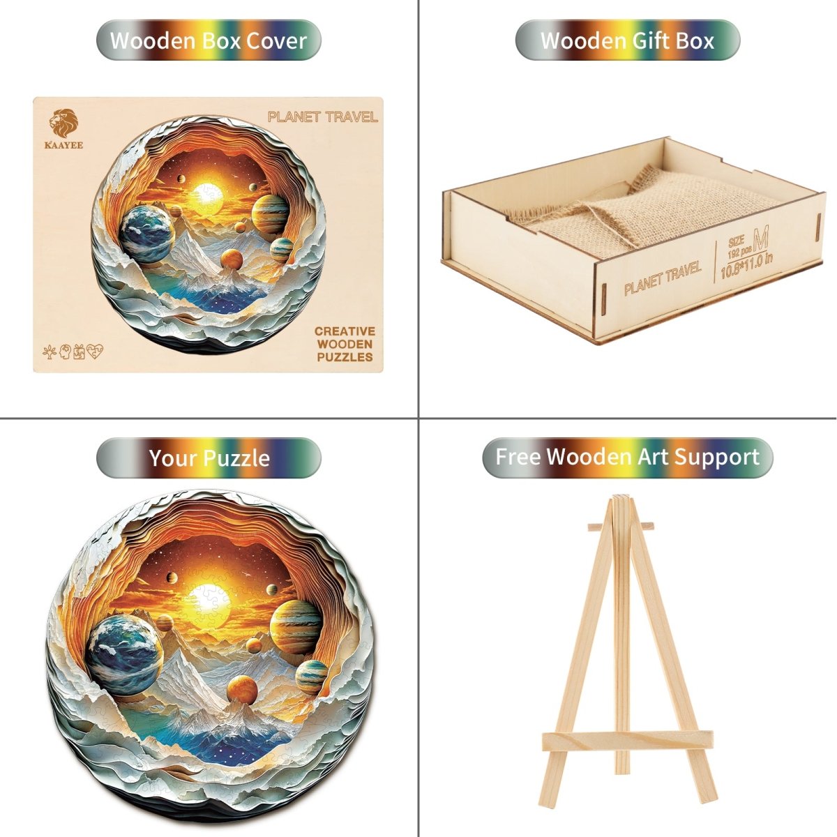 Planet Travel Wooden Jigsaw Puzzle - KAAYEE Puzzle