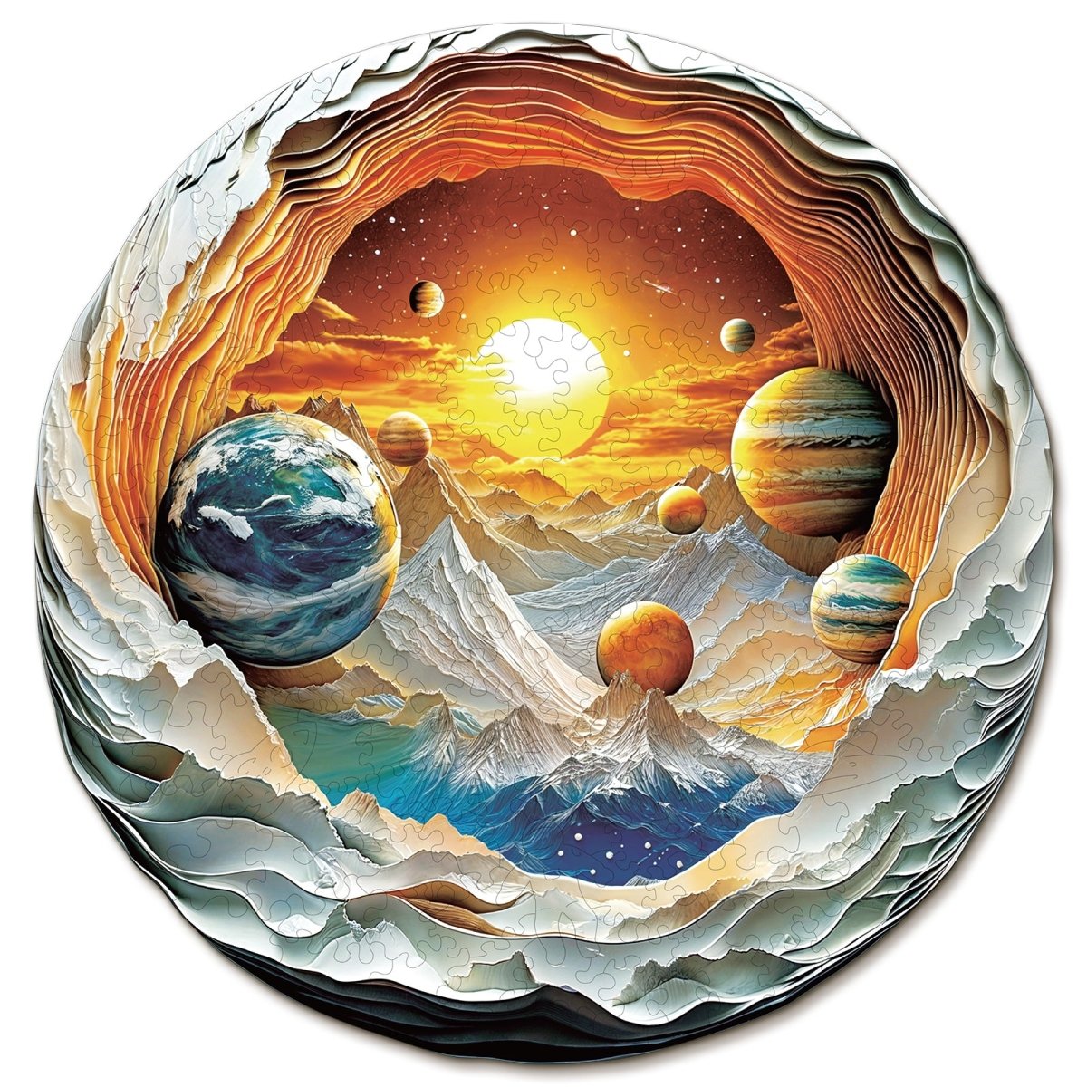 Planet Travel Wooden Jigsaw Puzzle - KAAYEE Puzzle