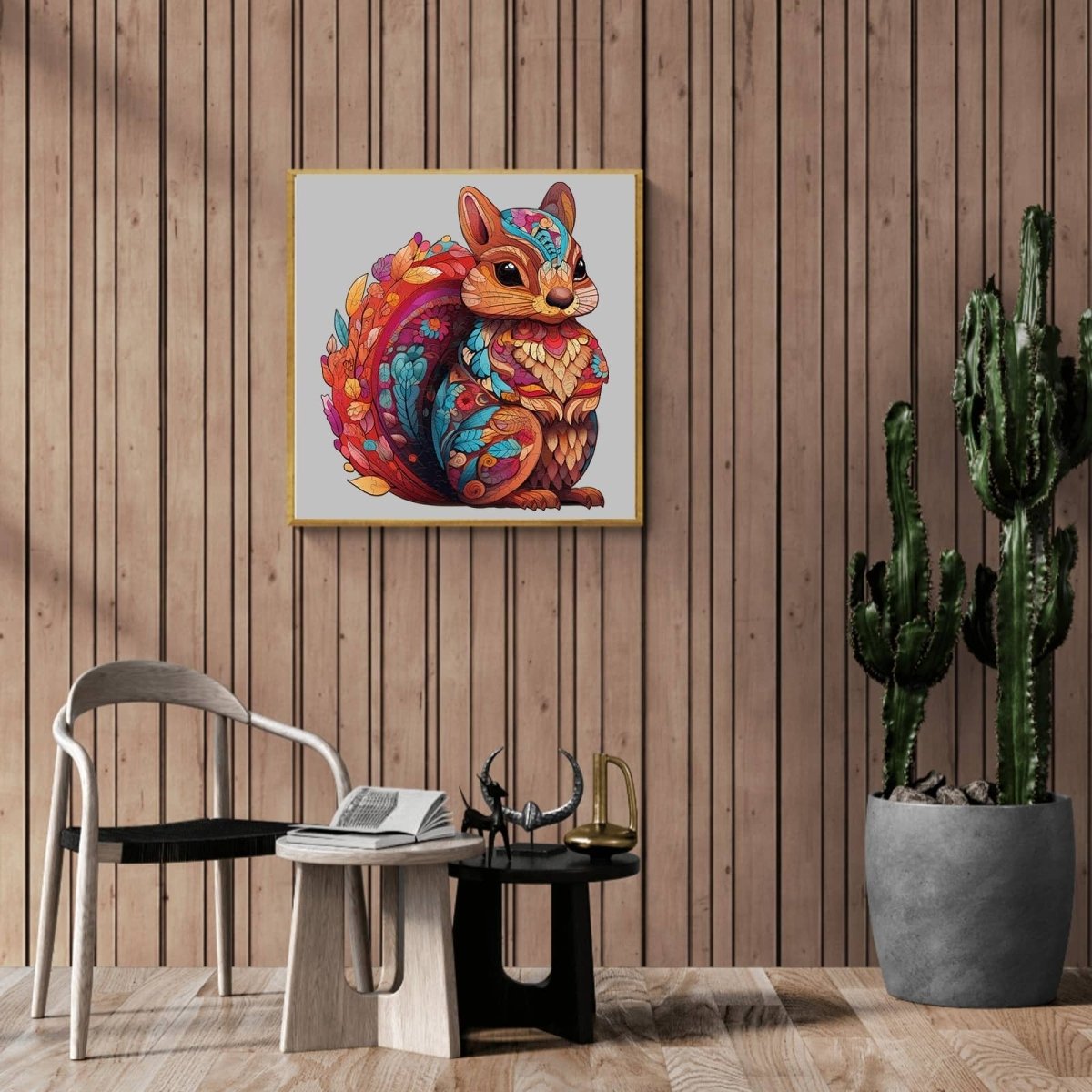 Playful Squirrel Wooden Jigsaw Puzzle - KAAYEE Puzzle