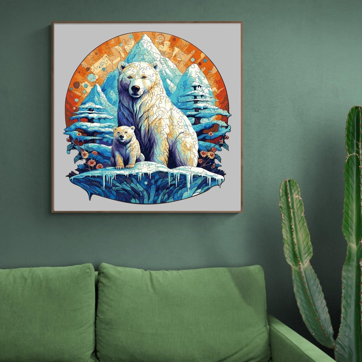 Polar bear family 2 Wooden Jigsaw Puzzle - KAAYEE Puzzle