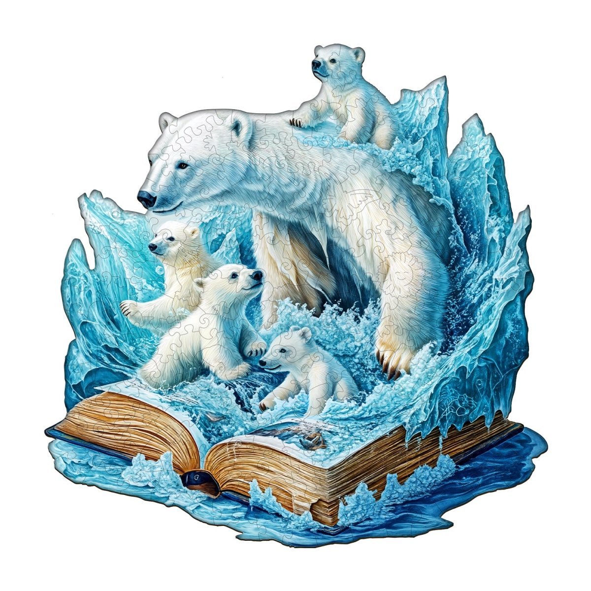 Polar Bears Story Wooden Jigsaw Puzzle - KAAYEE Puzzle