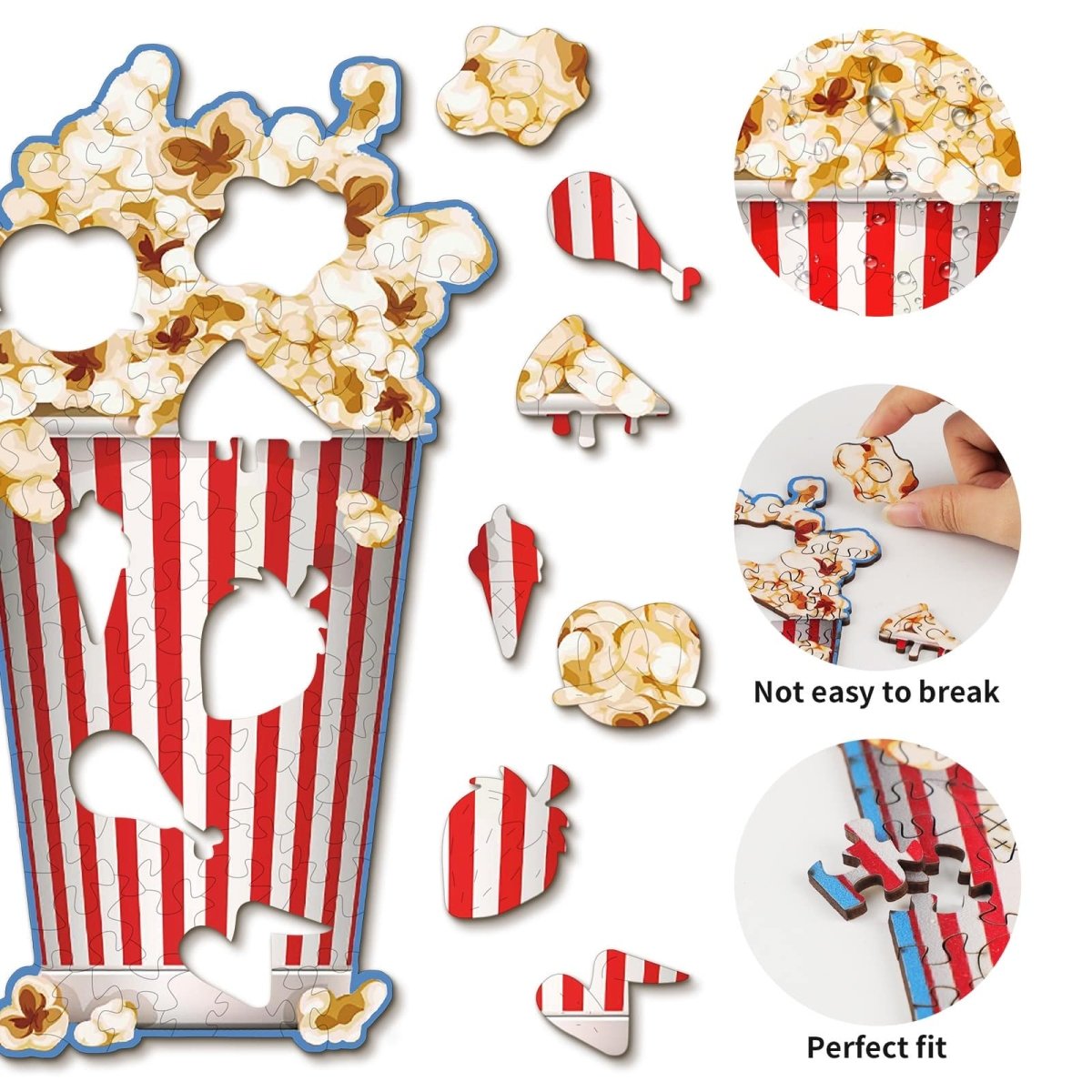 Popcorn Wooden Jigsaw Puzzle - KAAYEE Puzzle