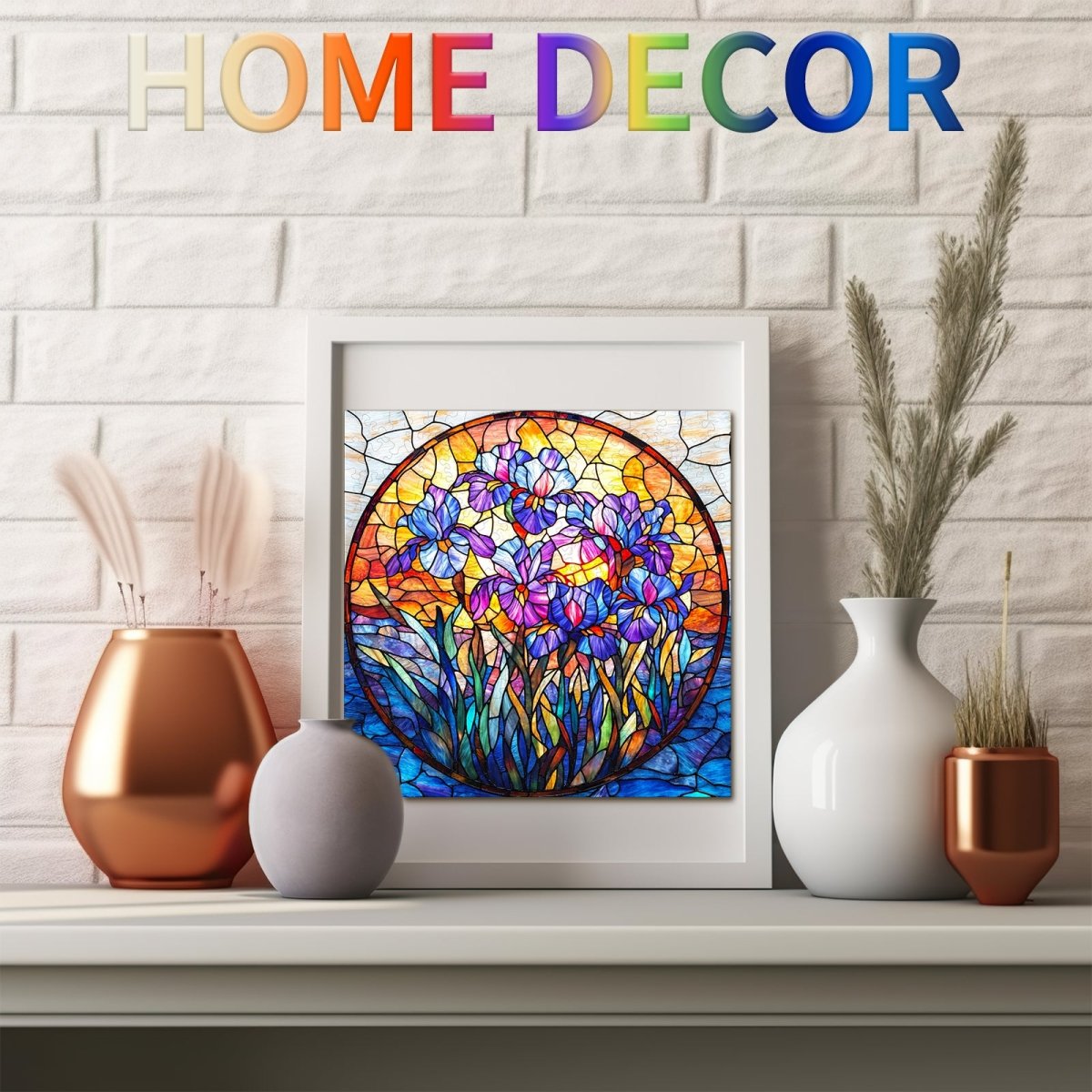 Purple Glass Iris Wooden Jigsaw Puzzle - KAAYEE Puzzle