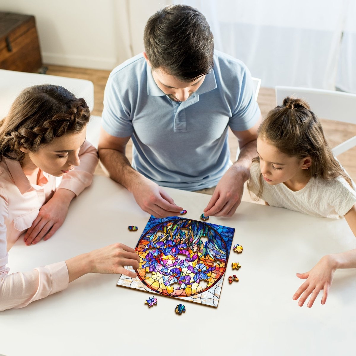 Purple Glass Iris Wooden Jigsaw Puzzle - KAAYEE Puzzle