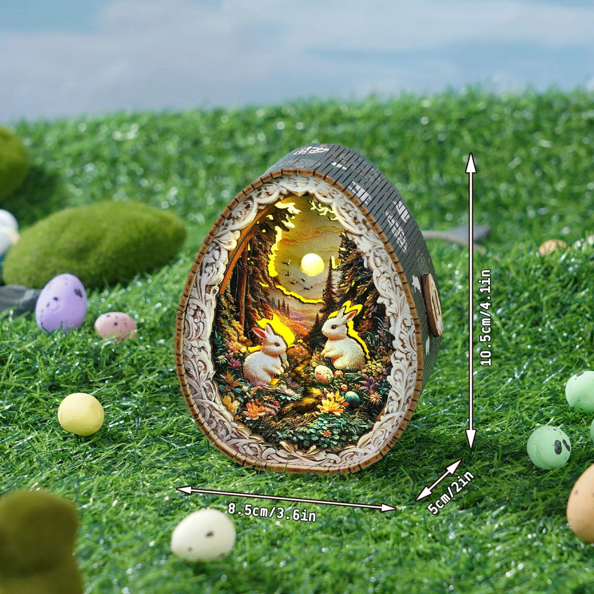 Rabbit in the Forest Night Light - KAAYEE Puzzle