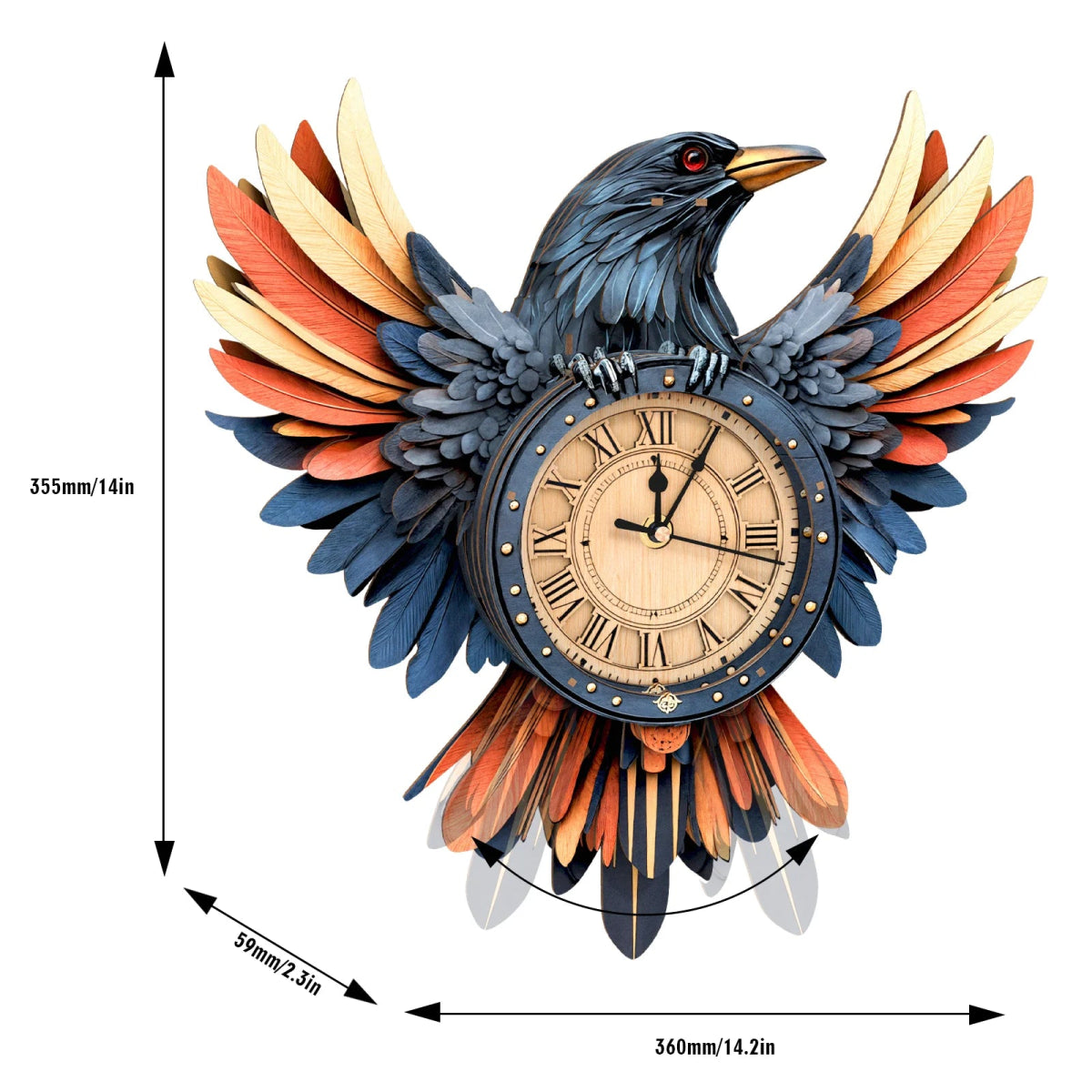 Raven Wooden Clock Kit - KAAYEE Puzzle