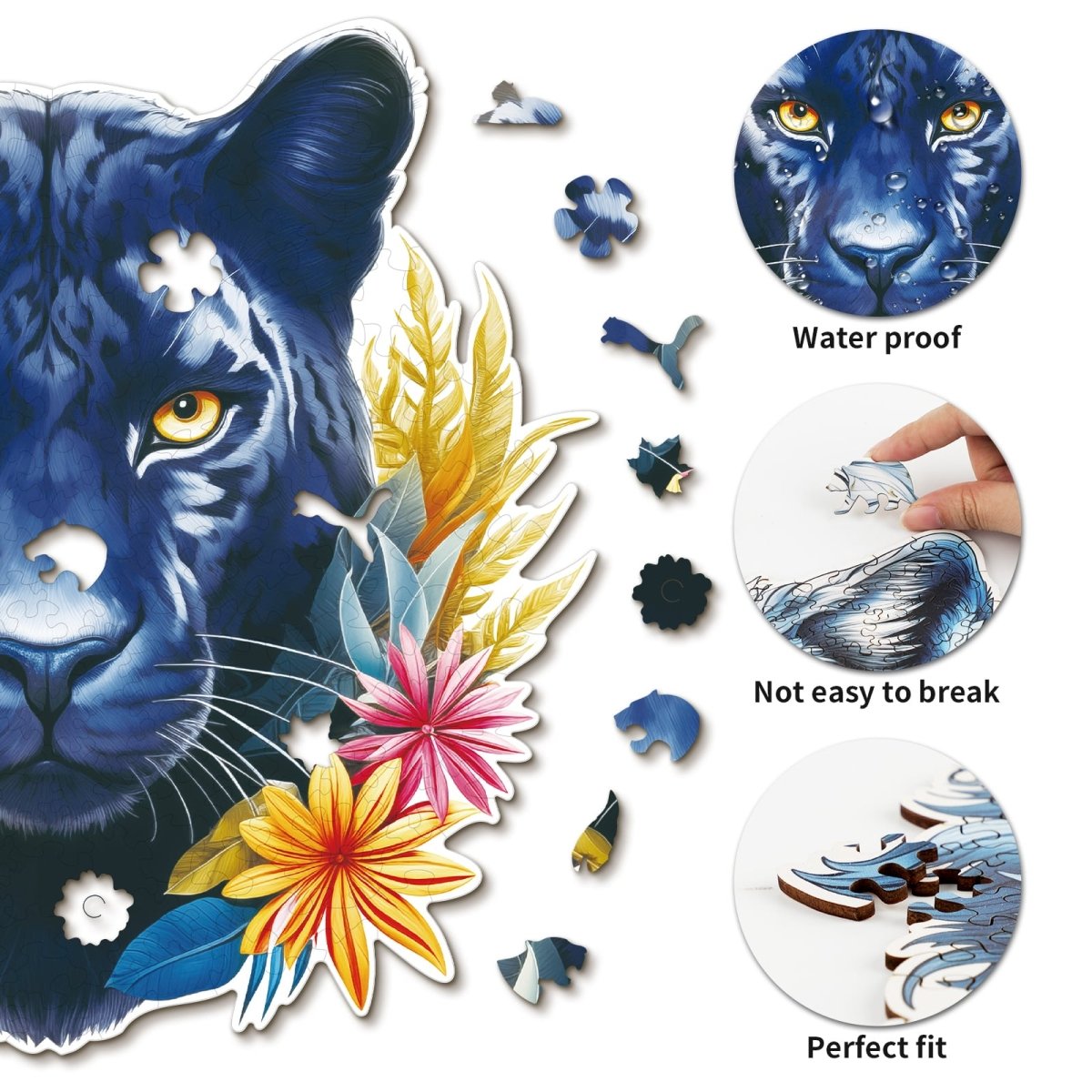 Resolute Black Panther Wooden Jigsaw Puzzle - KAAYEE Puzzle