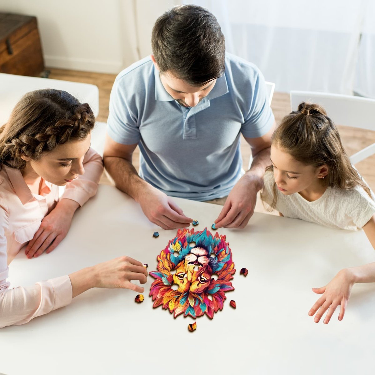 Resolute Lion Wooden Jigsaw Puzzle - KAAYEE Puzzle