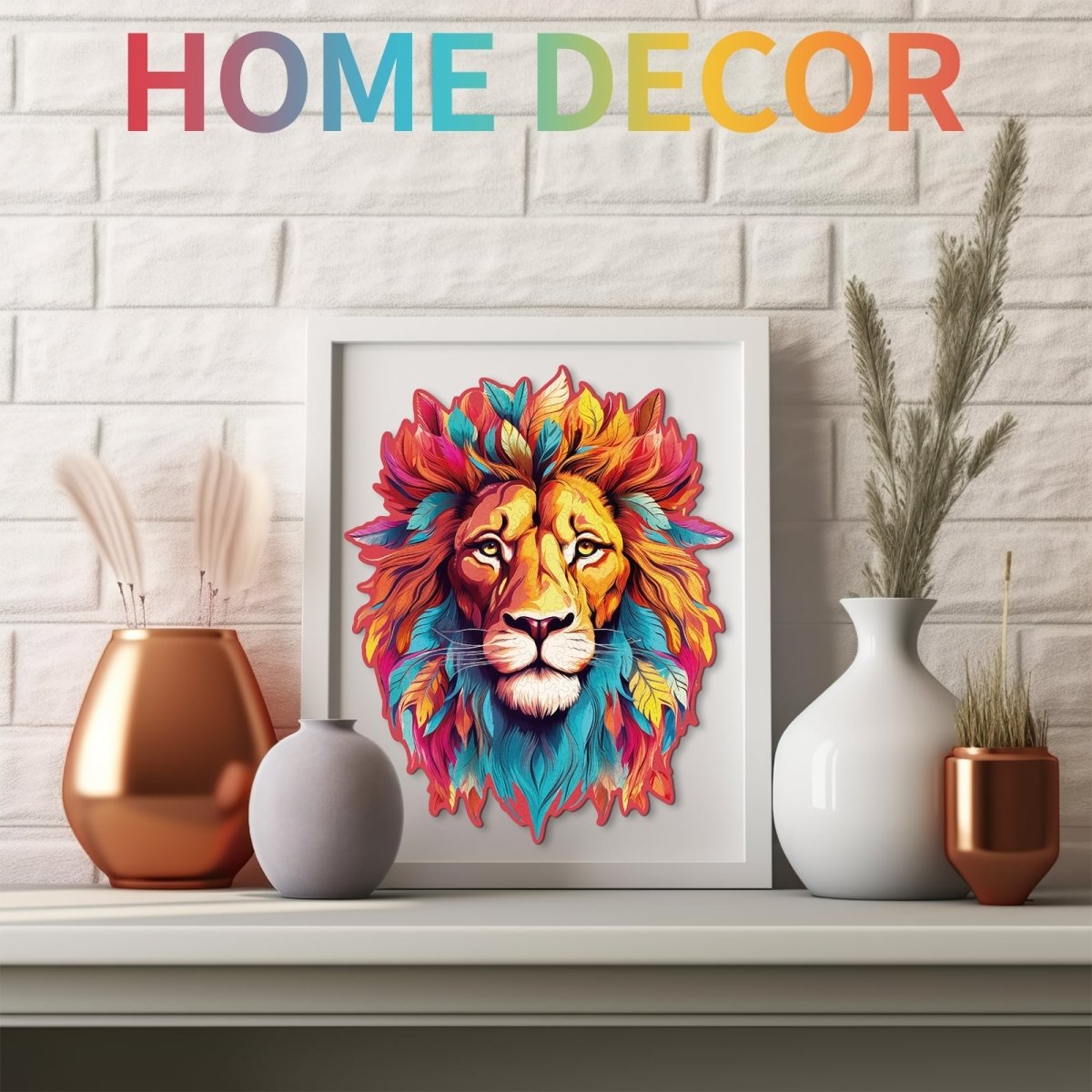 Resolute Lion Wooden Jigsaw Puzzle - KAAYEE Puzzle