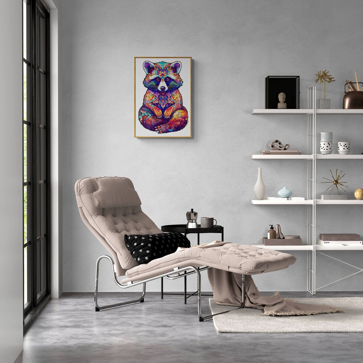 Resourceful Raccoon Wooden Jigsaw Puzzle - KAAYEE Puzzle