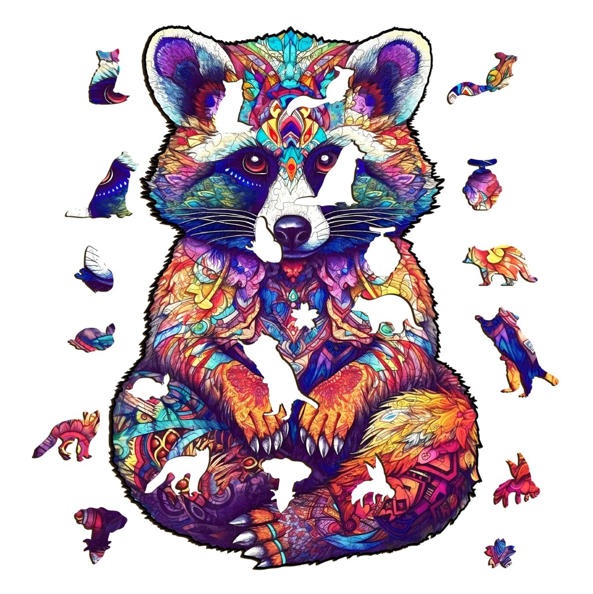 Resourceful Raccoon Wooden Jigsaw Puzzle - KAAYEE Puzzle