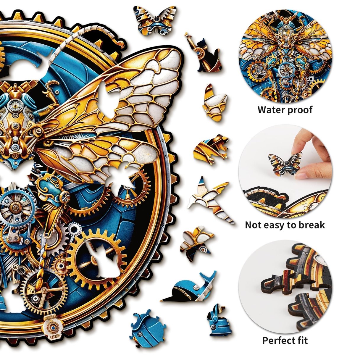 Retro Mechanical Butterfly Wooden Jigsaw Puzzle - KAAYEE Puzzle