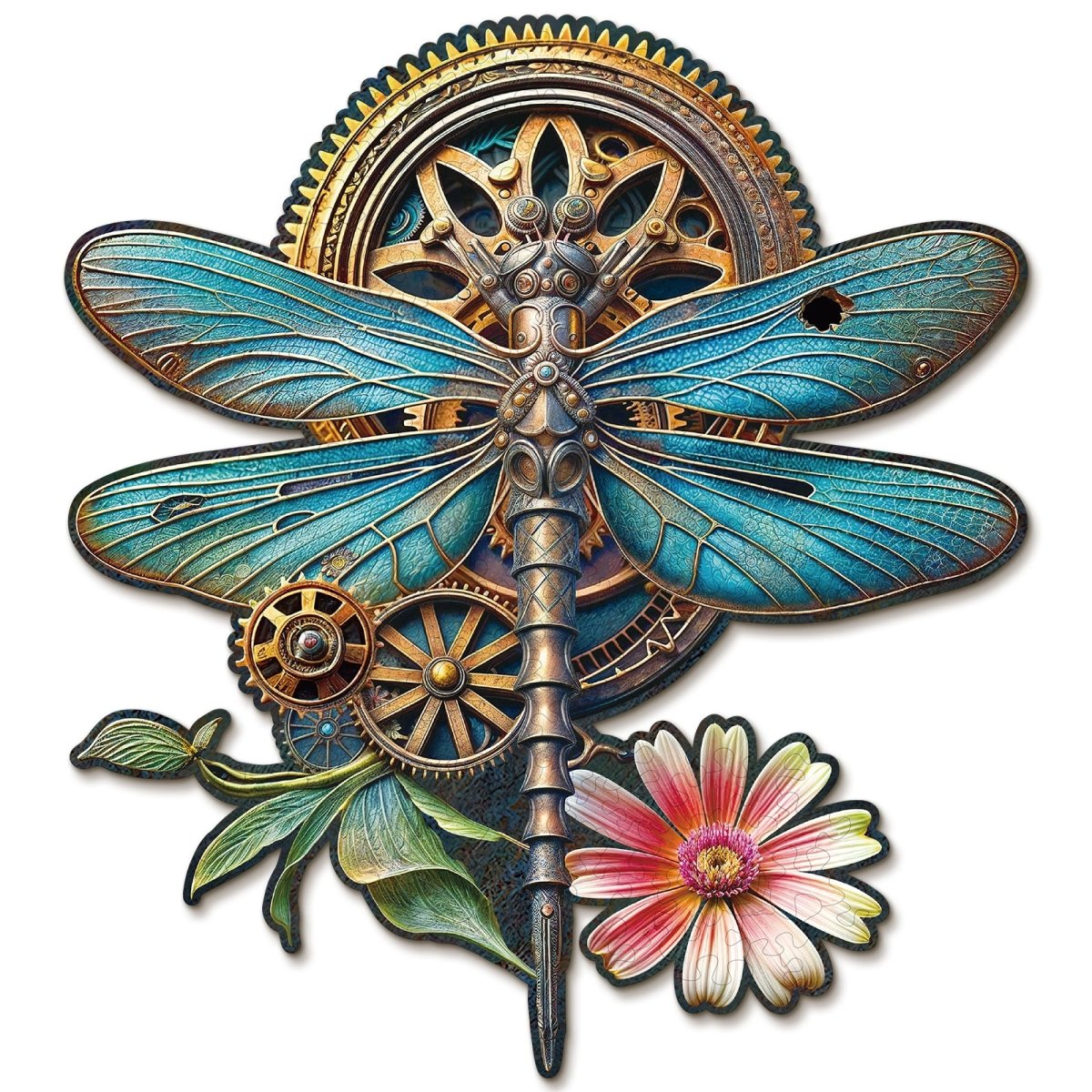 Retro Mechanical dragonfly Wooden Jigsaw Puzzle - KAAYEE Puzzle