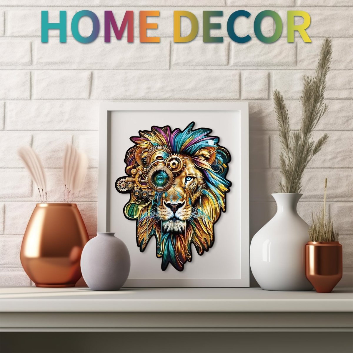 Retro Mechanical Lion Wooden Jigsaw Puzzle - KAAYEE Puzzle