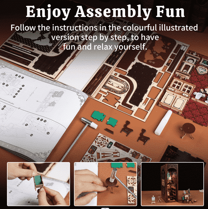 Retro Study Room Book Nook - KAAYEE Puzzle