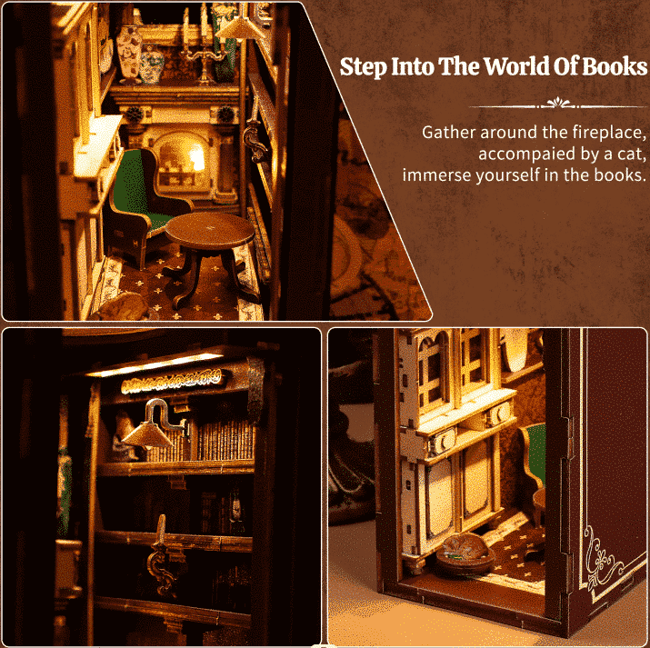 Retro Study Room Book Nook - KAAYEE Puzzle