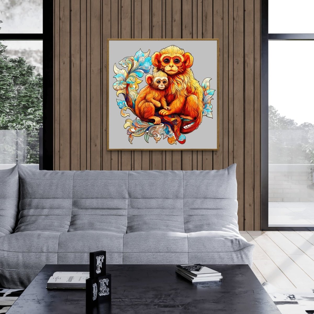 Rhinopithecus Family Wooden Jigsaw Puzzle - KAAYEE Puzzle