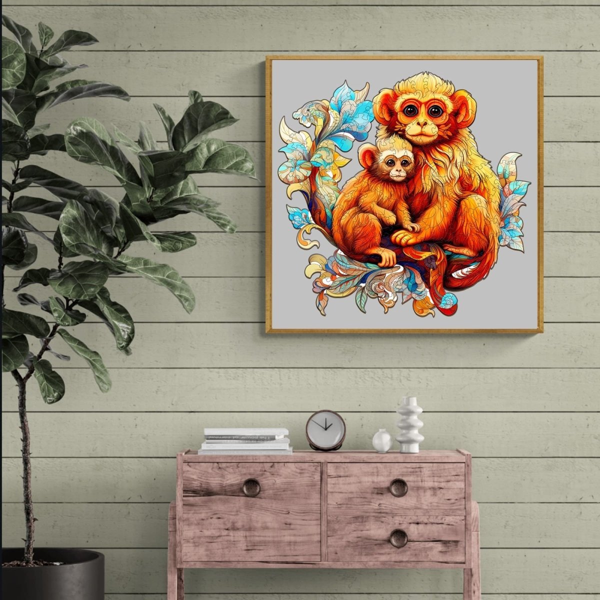 Rhinopithecus Family Wooden Jigsaw Puzzle - KAAYEE Puzzle