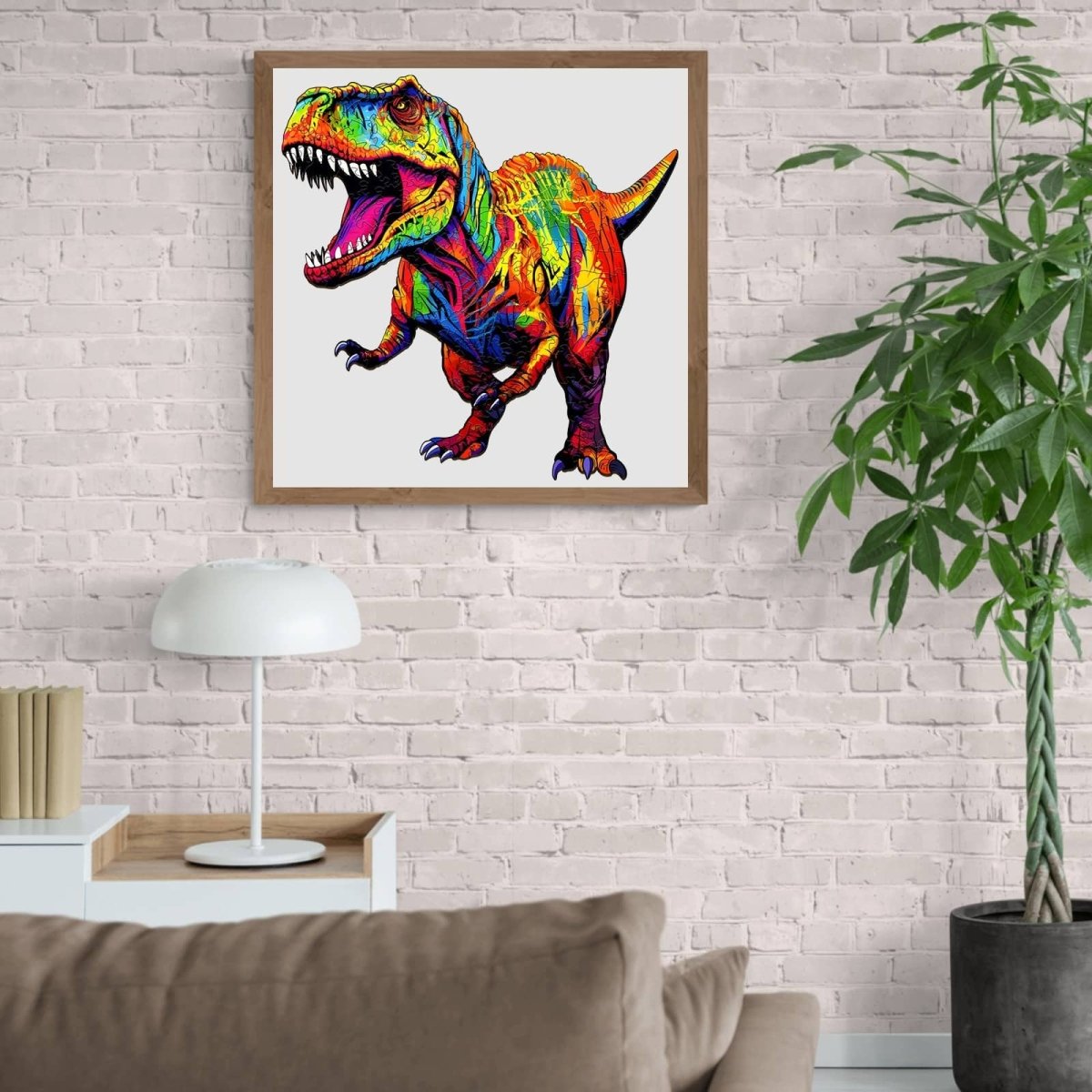 Roaring T rex Wooden Jigsaw Puzzle - KAAYEE Puzzle