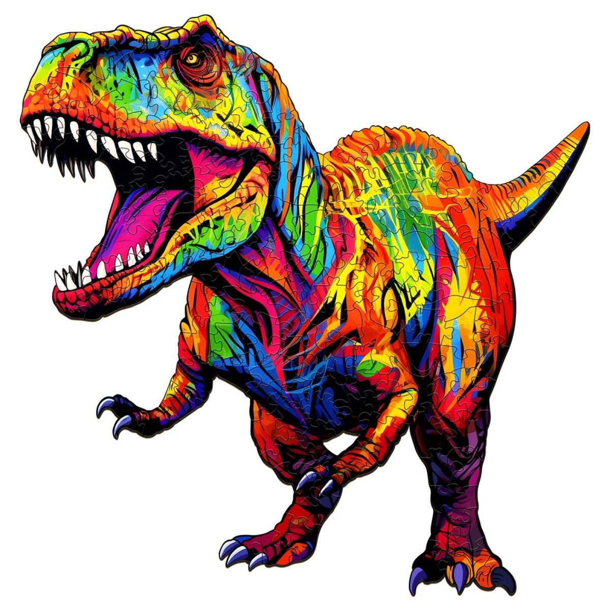 Roaring T rex Wooden Jigsaw Puzzle - KAAYEE Puzzle