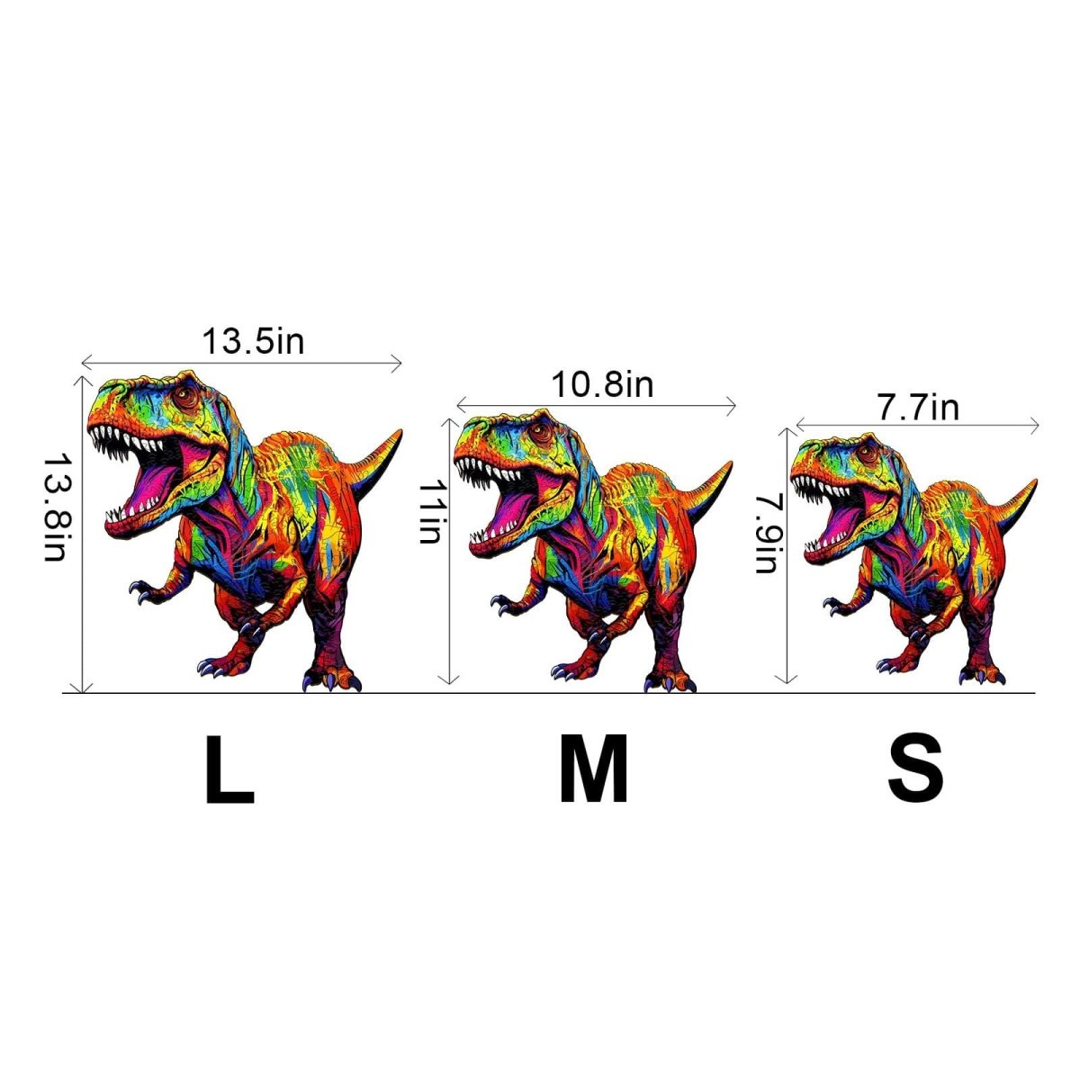 Roaring T rex Wooden Jigsaw Puzzle - KAAYEE Puzzle