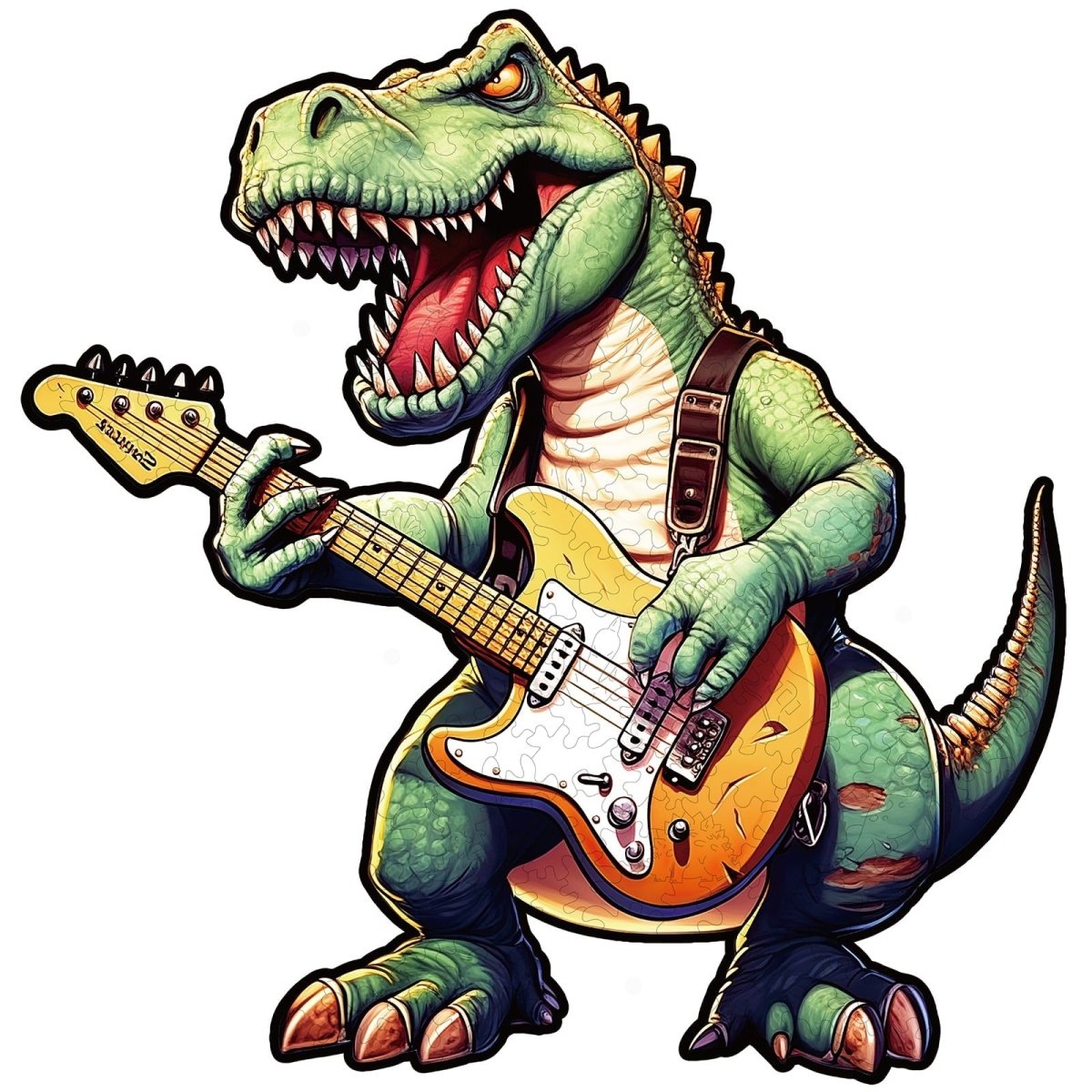 Rock T Rex Wooden Jigsaw Puzzle - KAAYEE Puzzle
