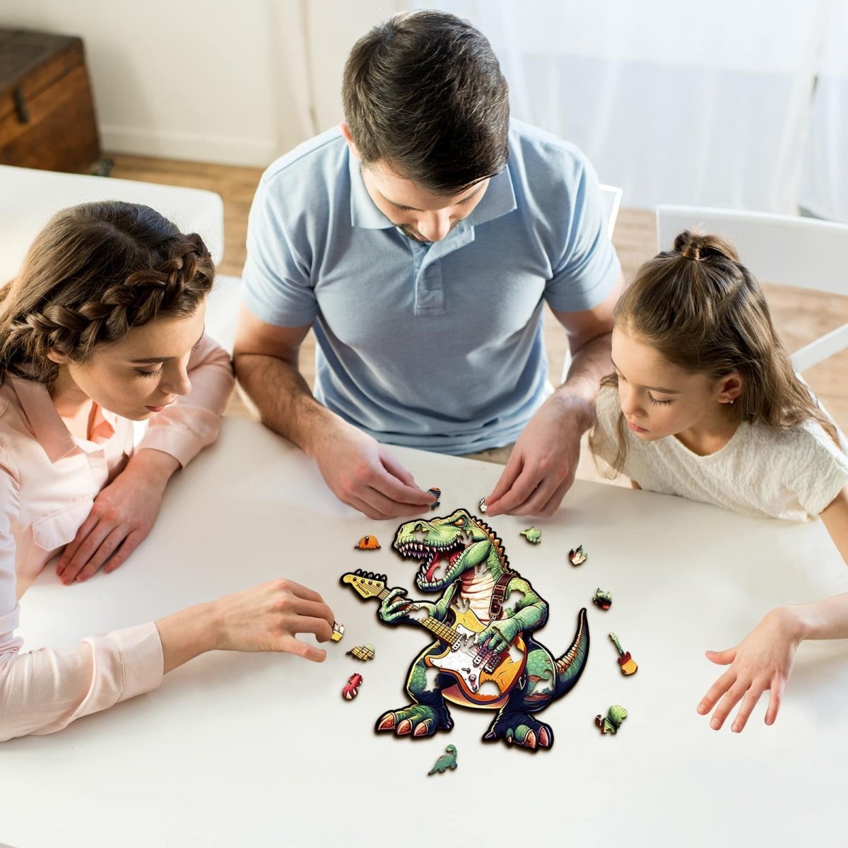 Rock T Rex Wooden Jigsaw Puzzle - KAAYEE Puzzle