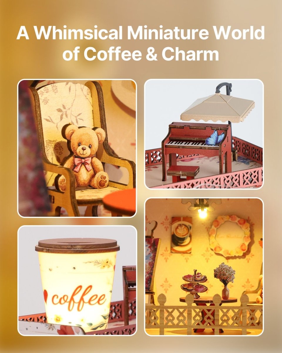 Romantic Coffee Shop Book Nook - KAAYEE Puzzle
