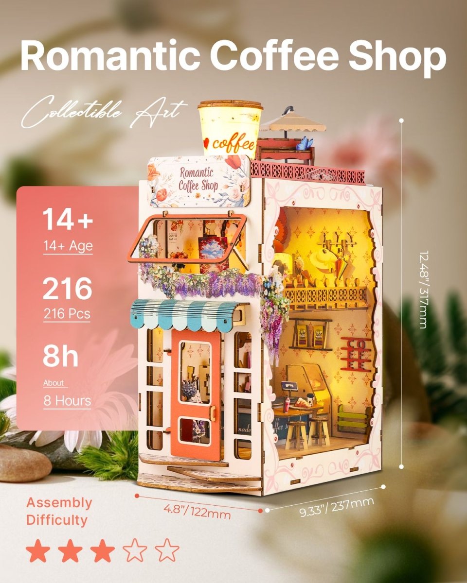 Romantic Coffee Shop Book Nook - KAAYEE Puzzle