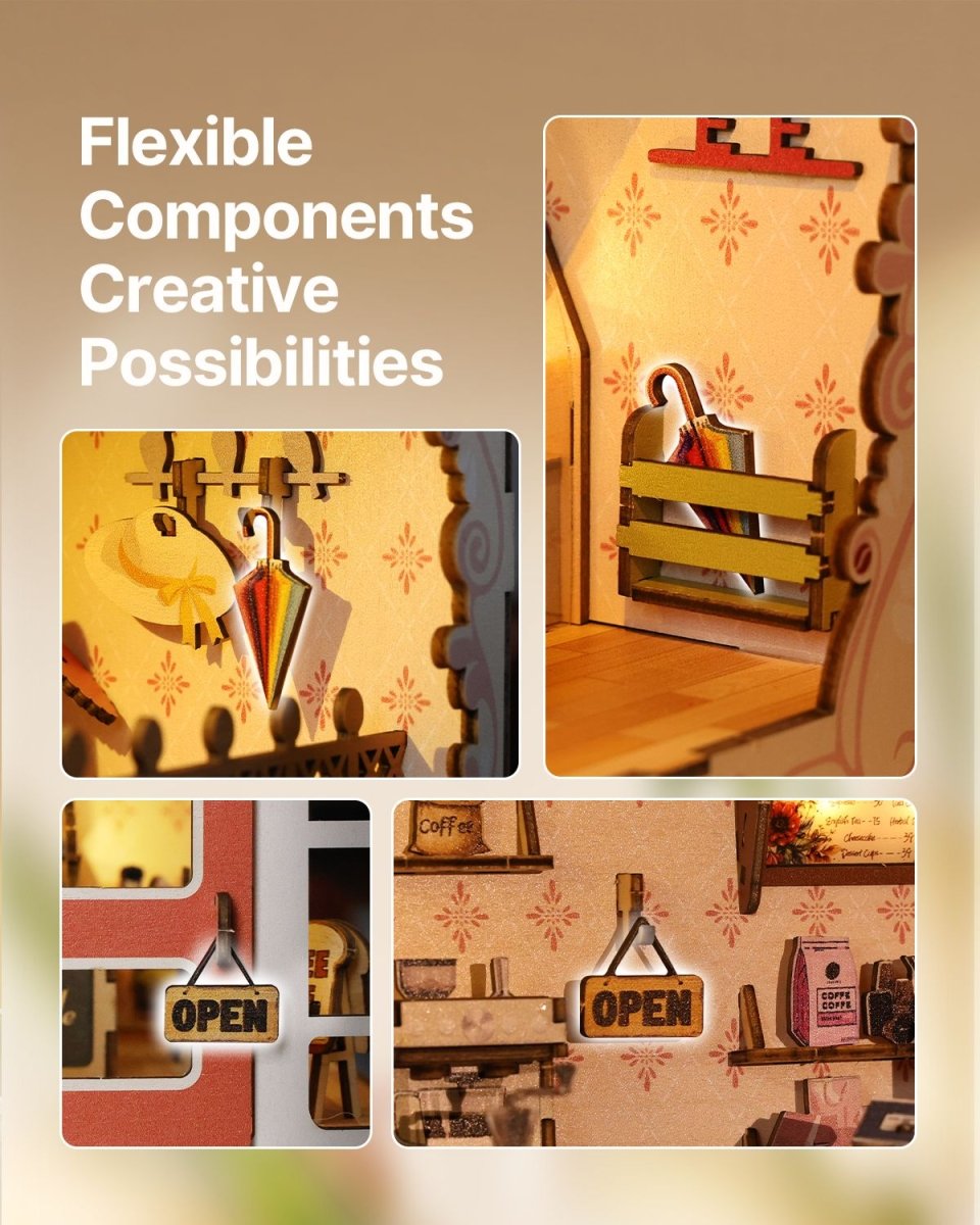 Romantic Coffee Shop Book Nook - KAAYEE Puzzle