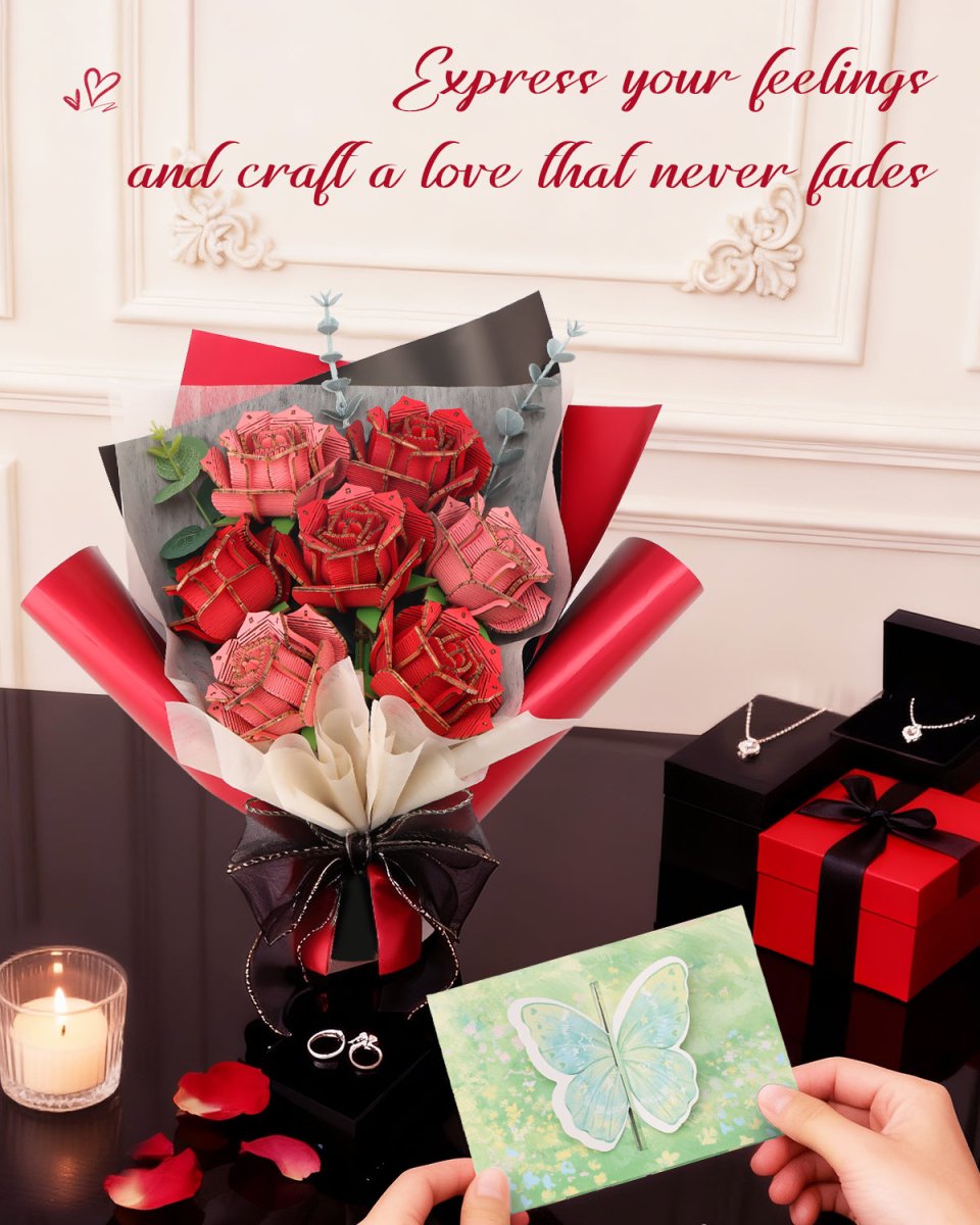 Rose Bouquet DIY Wooden Flower - KAAYEE Puzzle