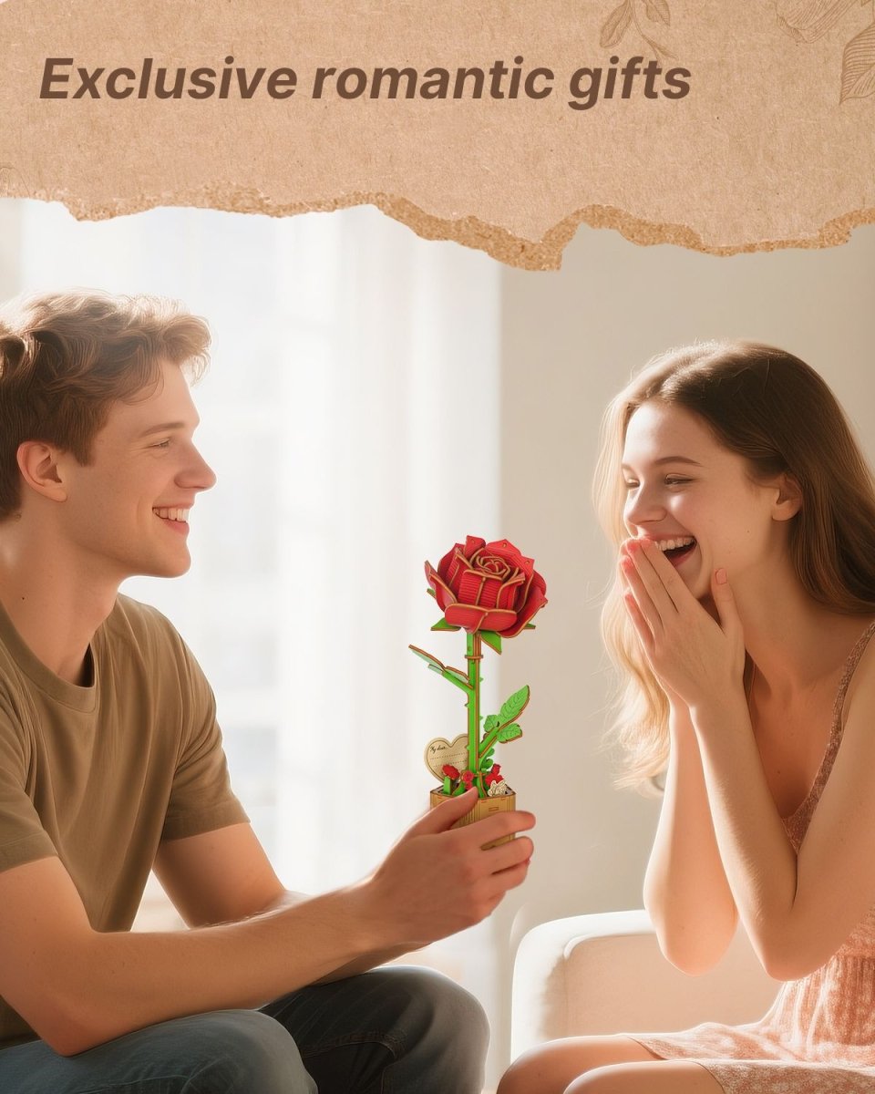 Rose DIY Wooden Flower - KAAYEE Puzzle