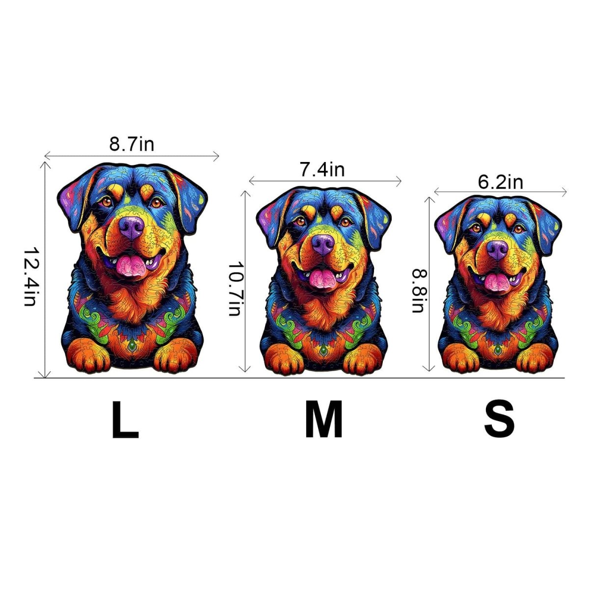 Rottweiler 2 Wooden Jigsaw Puzzle - KAAYEE Puzzle