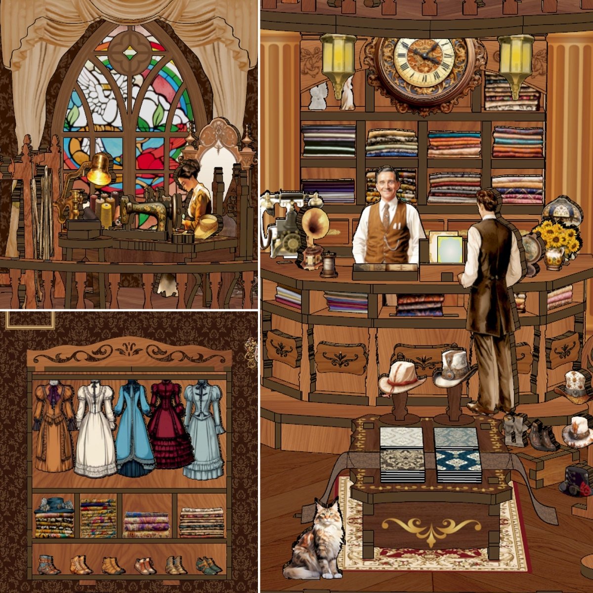 Royal Tailoring Shop Book Nook Kit - KAAYEE Puzzle