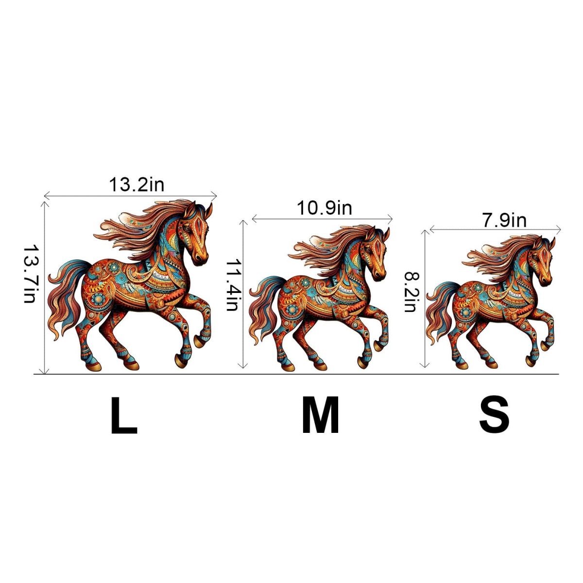 Running Horse Wooden Jigsaw Puzzle - KAAYEE Puzzle