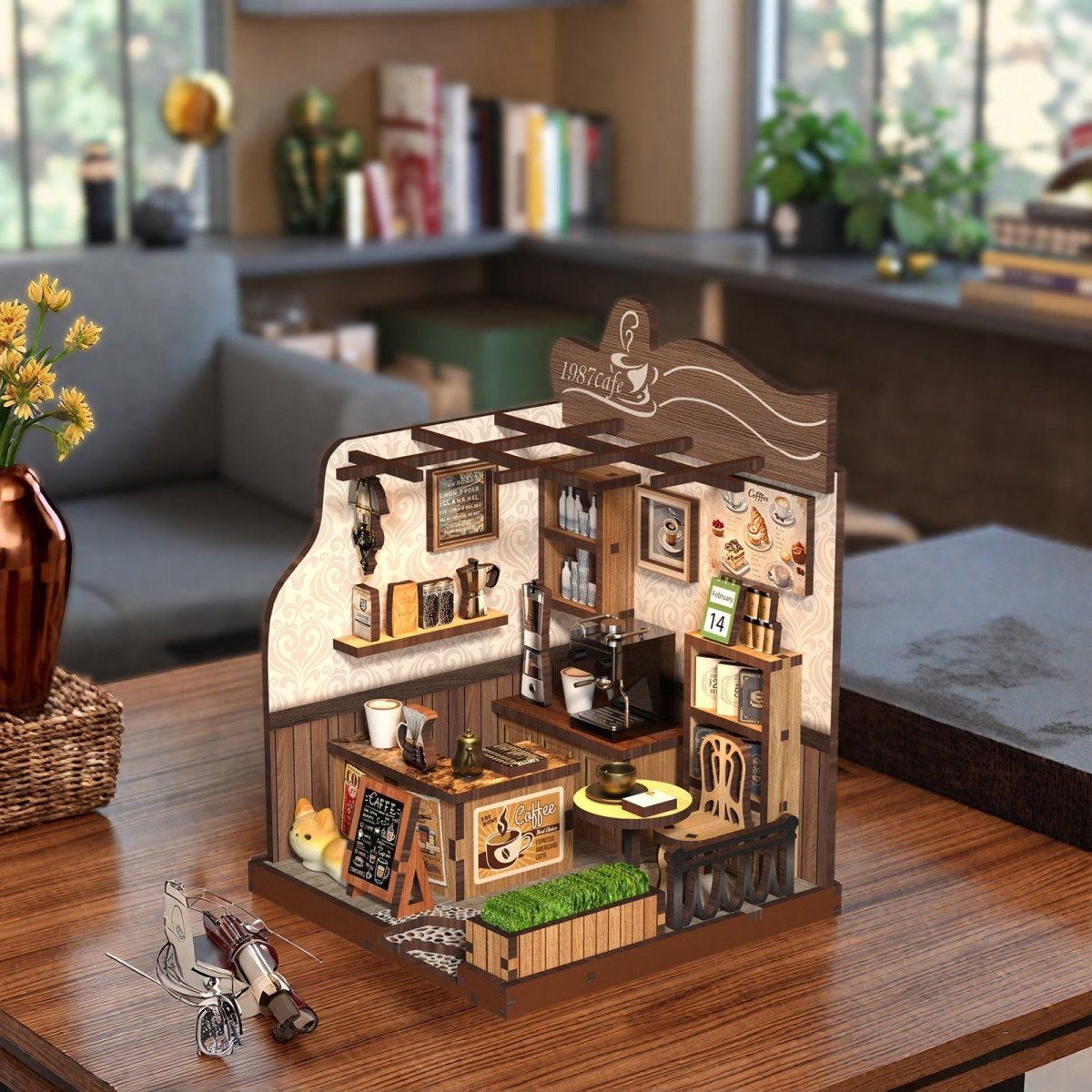 Rural Coffee Shop DIY Miniature House - KAAYEE Puzzle