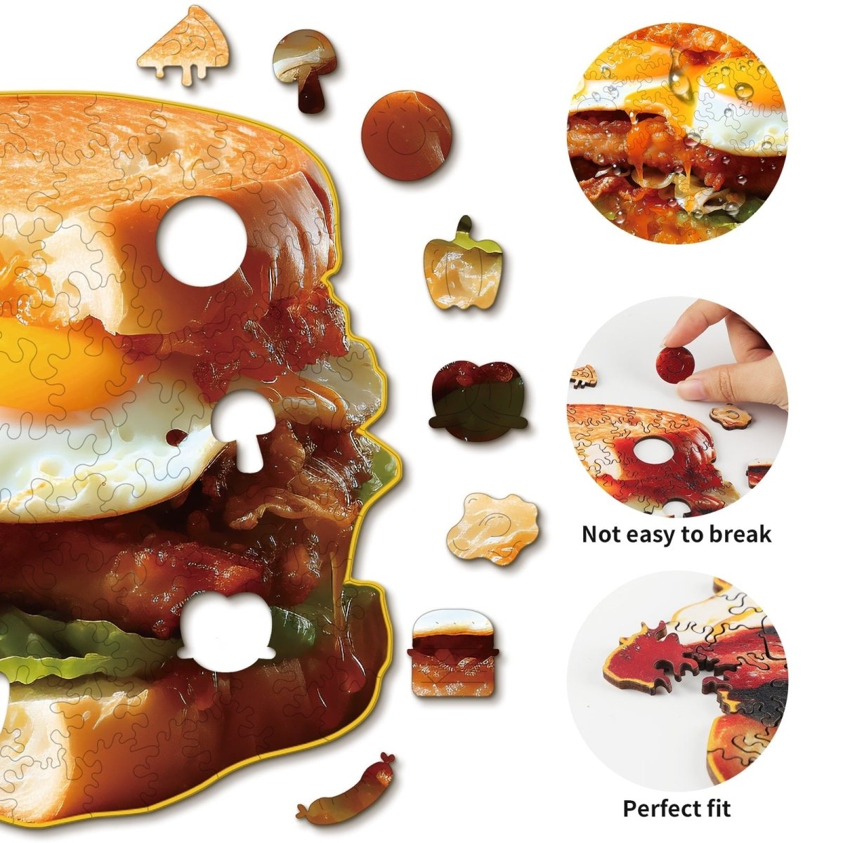 Sandwich Wooden Jigsaw Puzzle - KAAYEE Puzzle