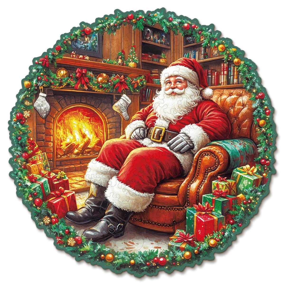 Santa Claus Wooden Jigsaw Puzzle - KAAYEE Puzzle