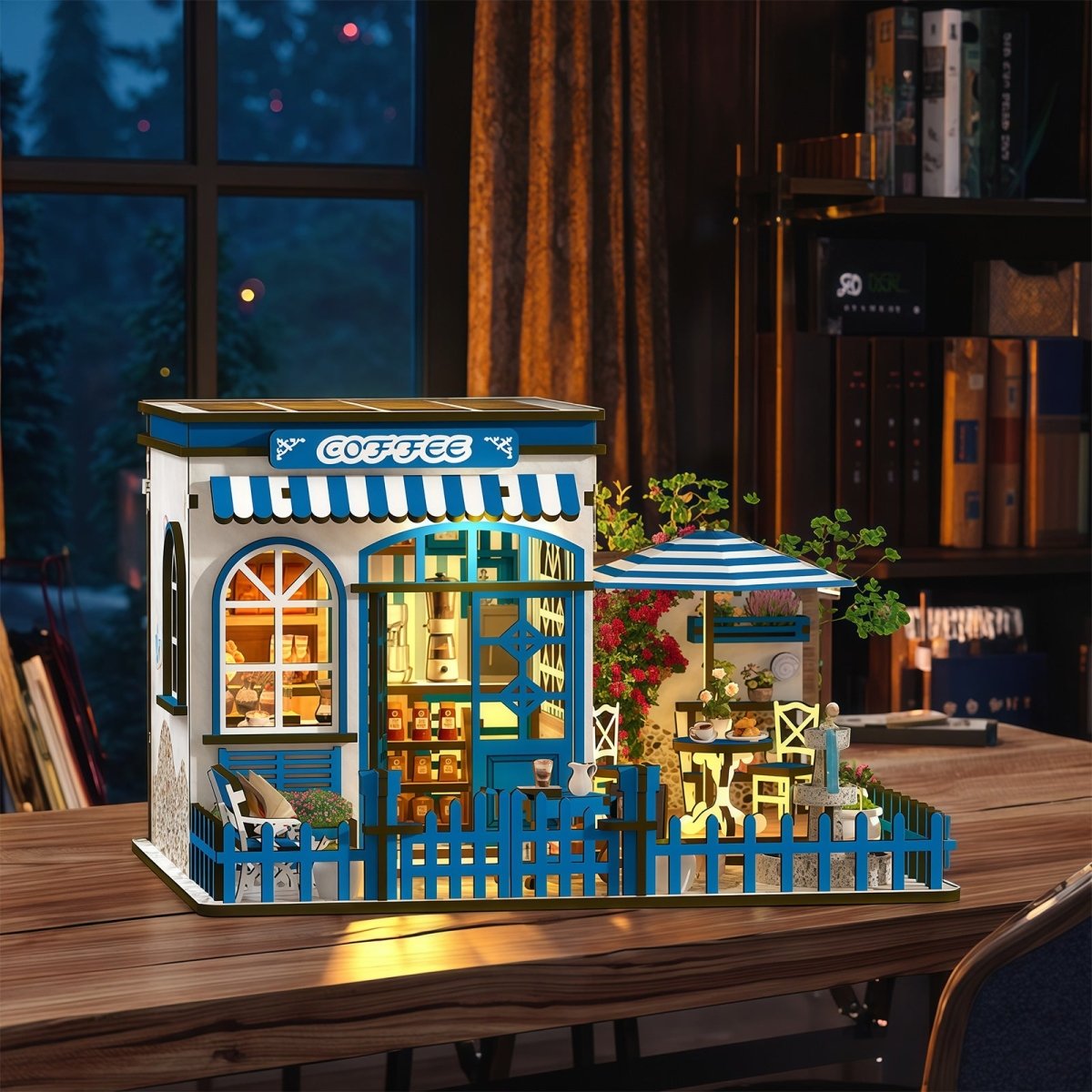 Santorini Sun Coffee DIY Miniature House - KAAYEE Puzzle