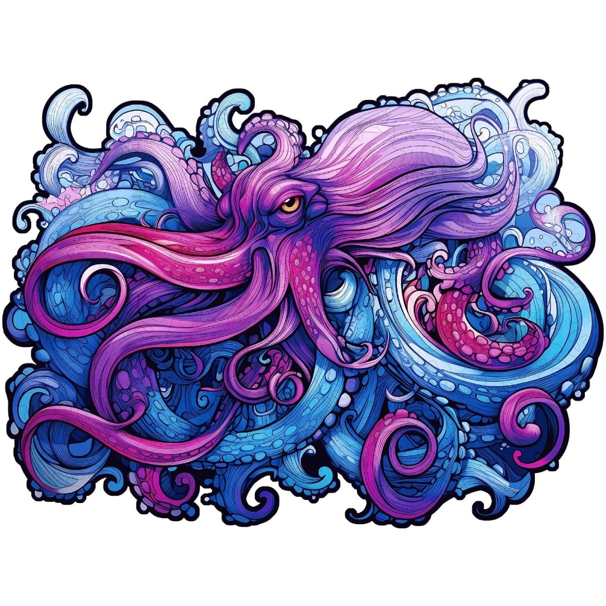 Sea Octopus Wooden Jigsaw Puzzle - KAAYEE Puzzle