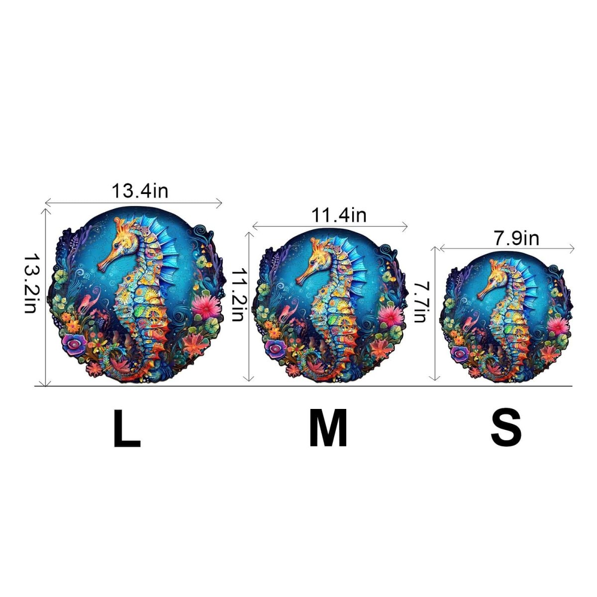 Seahorse 2 Wooden Jigsaw Puzzle - KAAYEE Puzzle