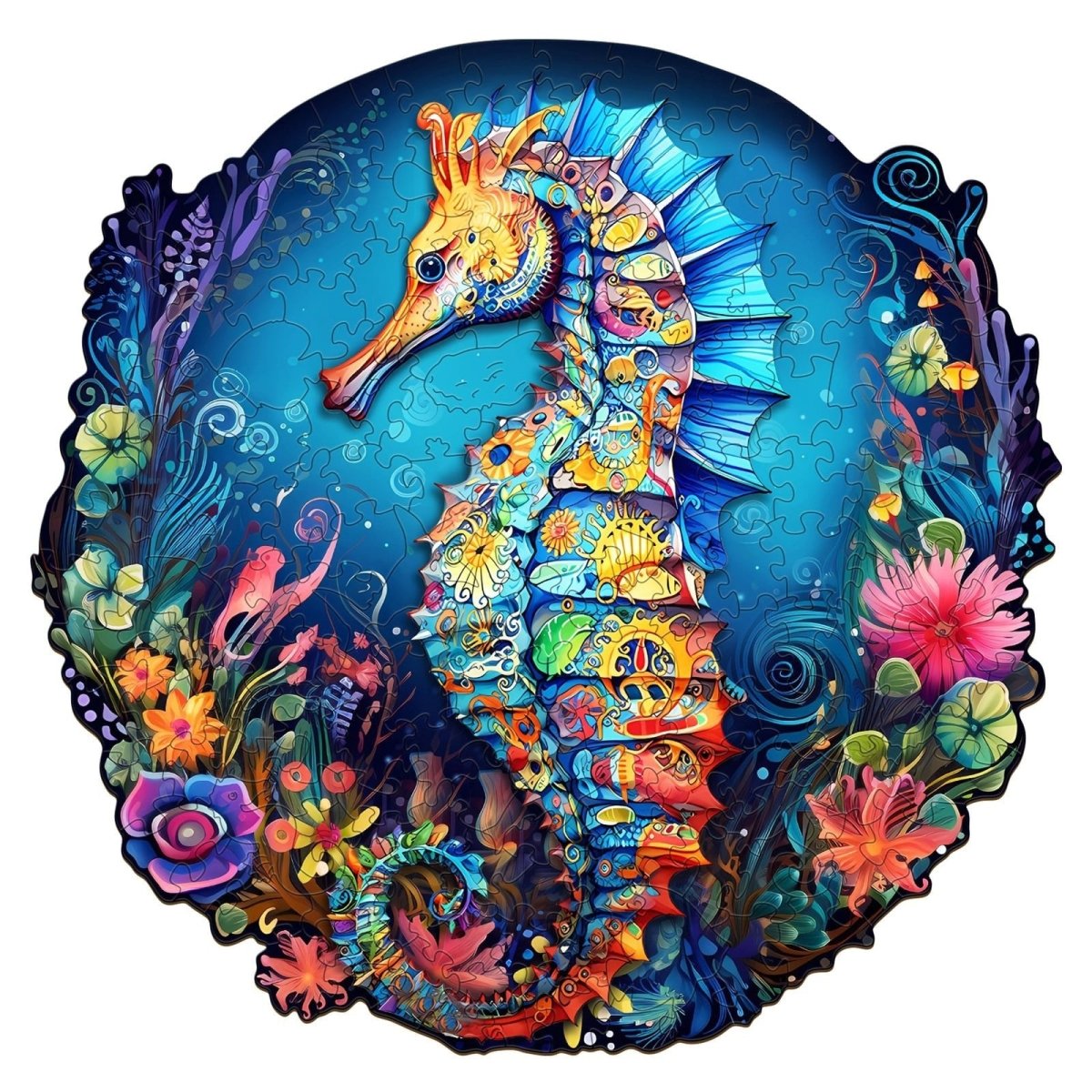 Seahorse 2 Wooden Jigsaw Puzzle - KAAYEE Puzzle