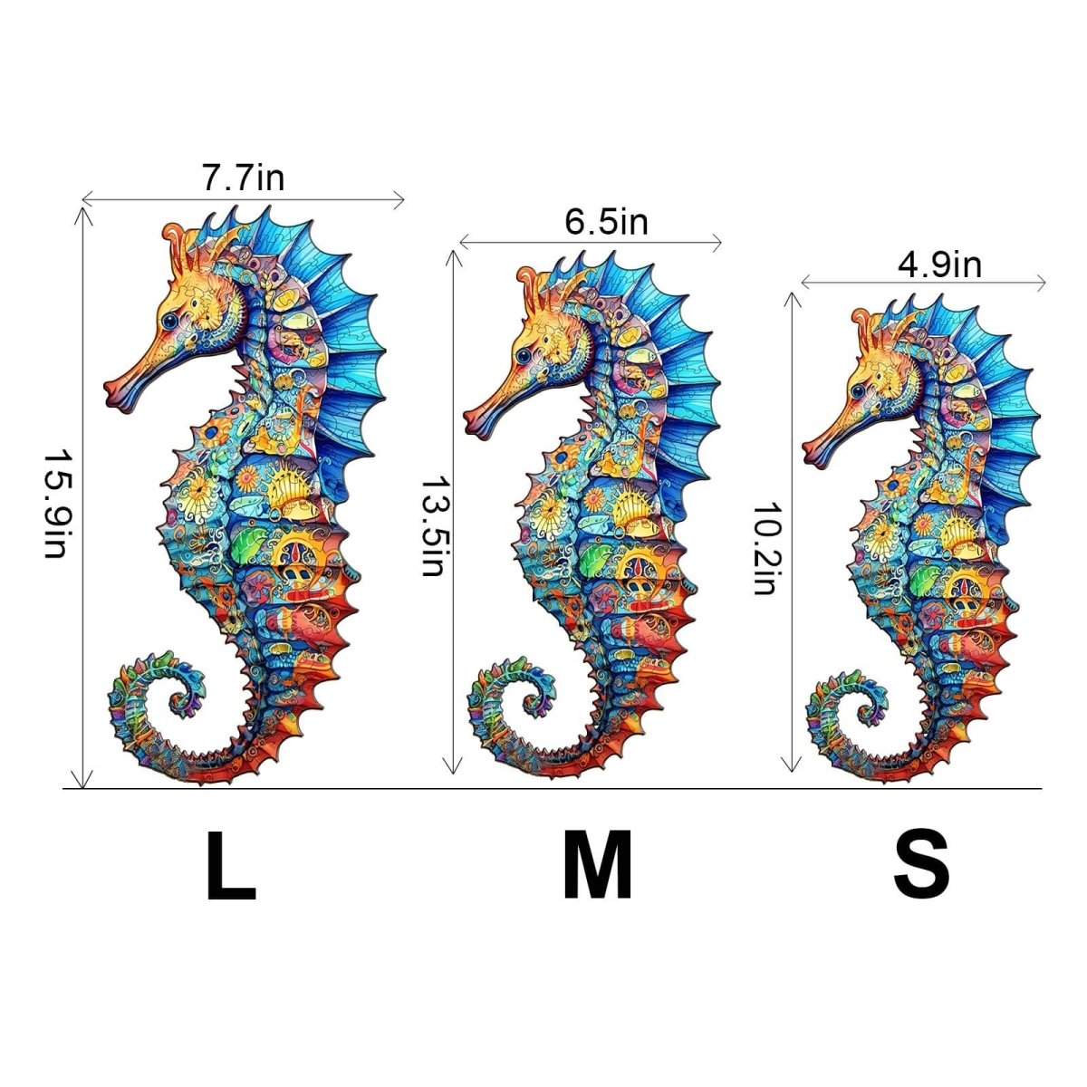 Seahorse Wooden Jigsaw Puzzle - KAAYEE Puzzle