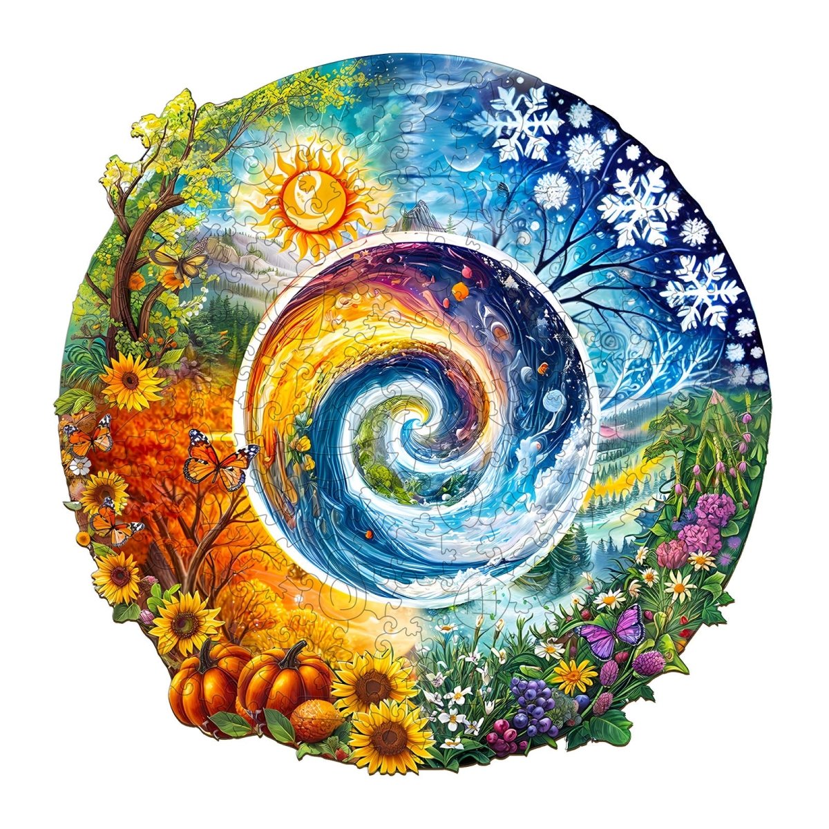 Seasons of Life Wooden Jigsaw Puzzle - KAAYEE Puzzle