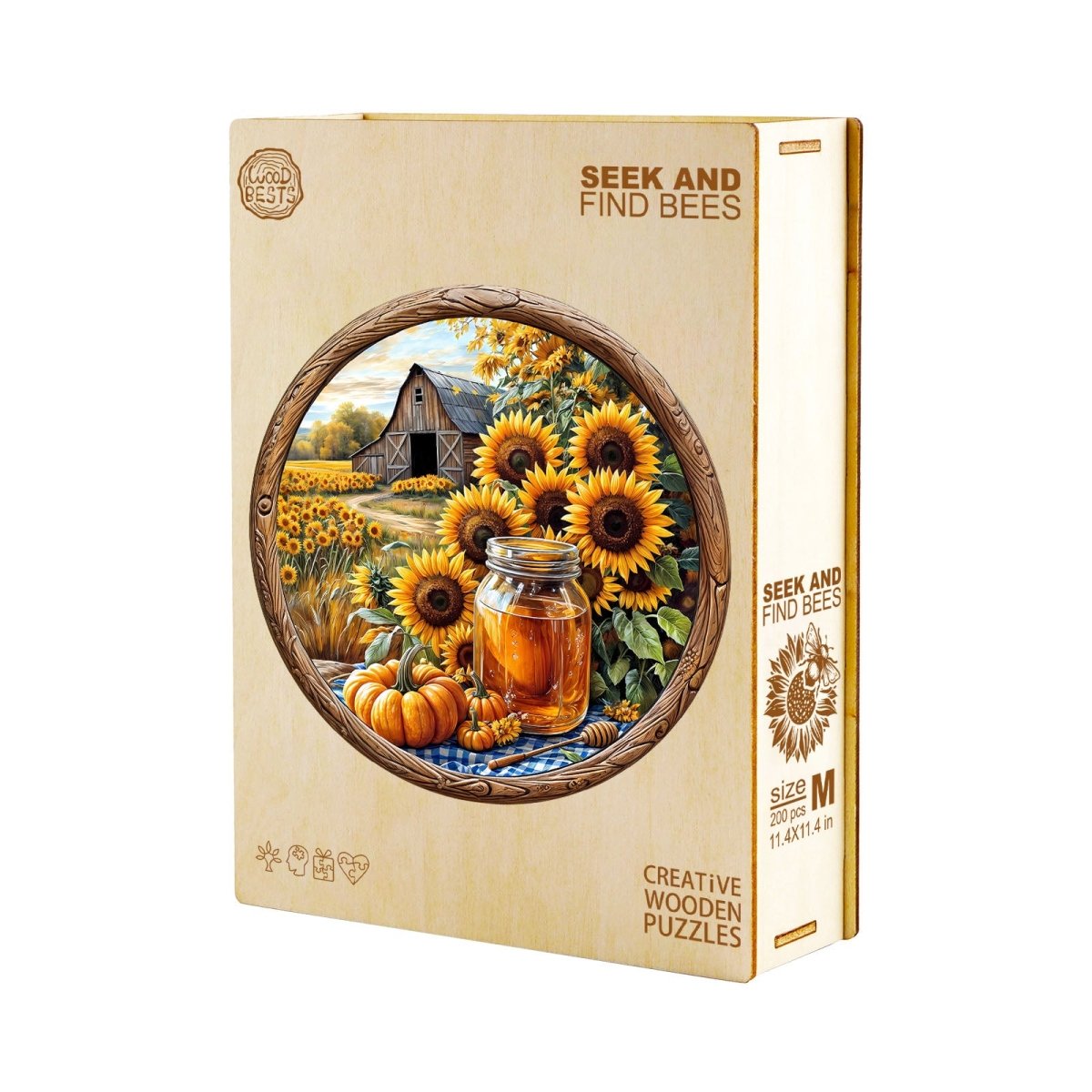 seek and find bees Wooden Jigsaw Puzzle - KAAYEE Puzzle