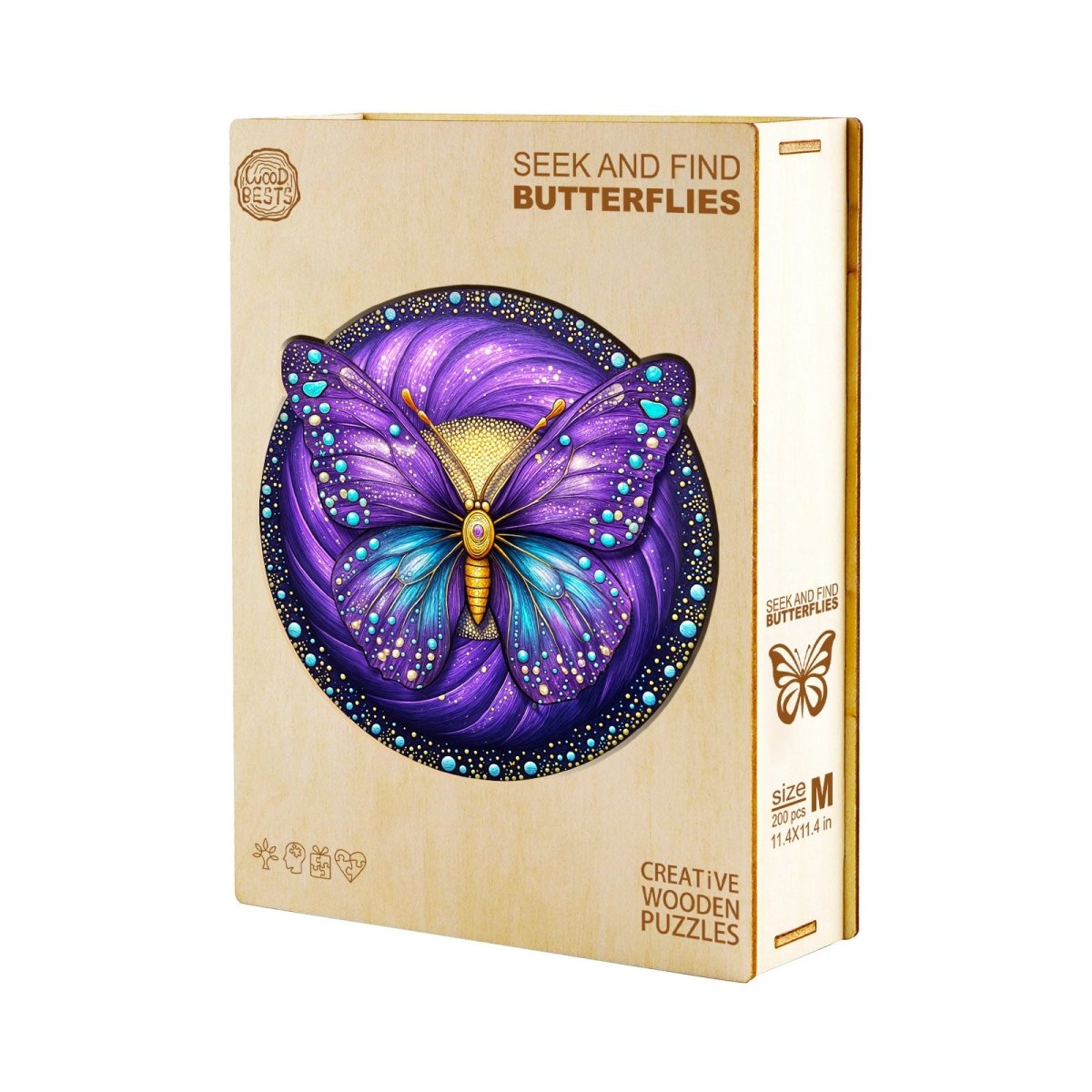 Seek and Find Butterflies Wooden Jigsaw Puzzle - KAAYEE Puzzle