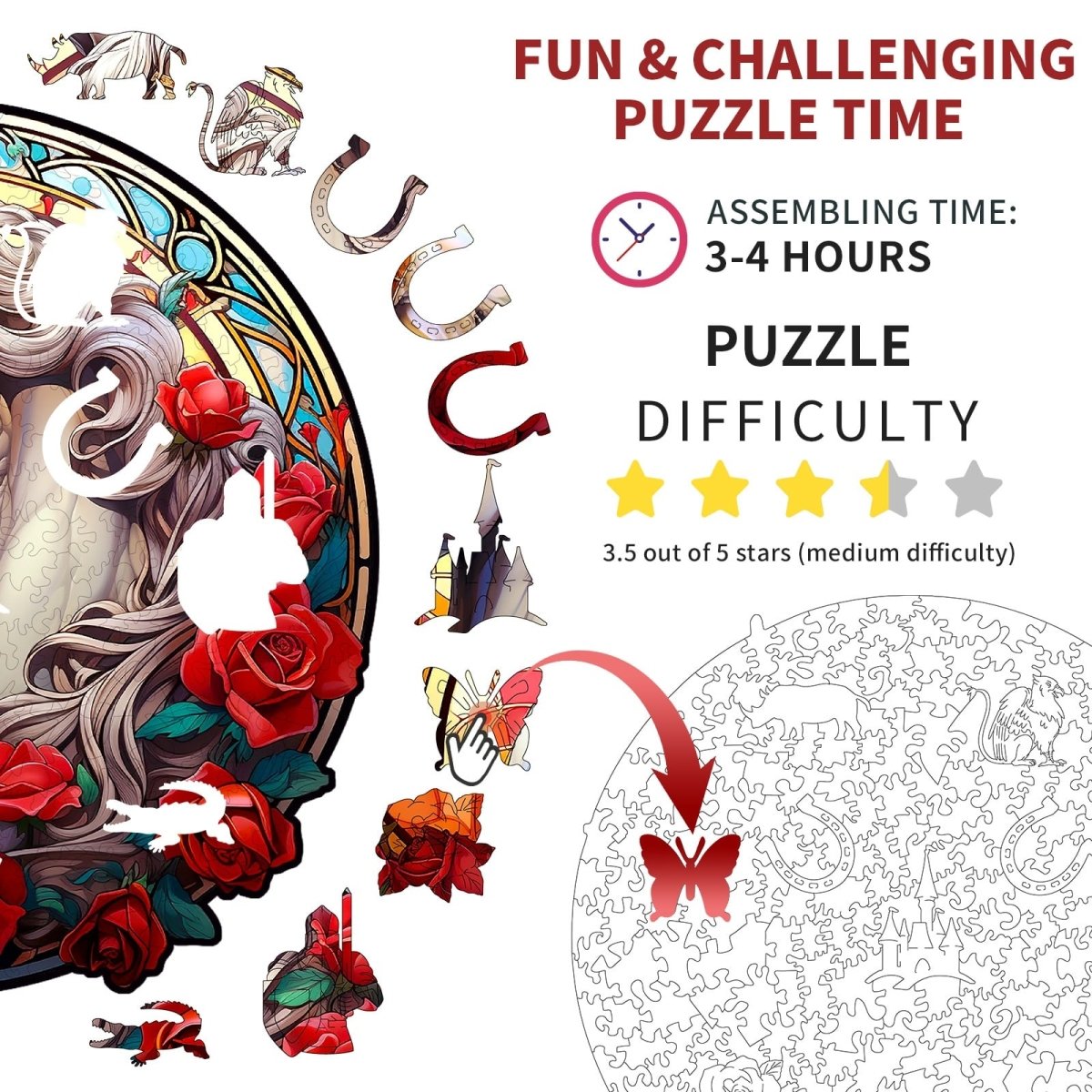 Shiny Horse Wooden Jigsaw Puzzle - KAAYEE Puzzle