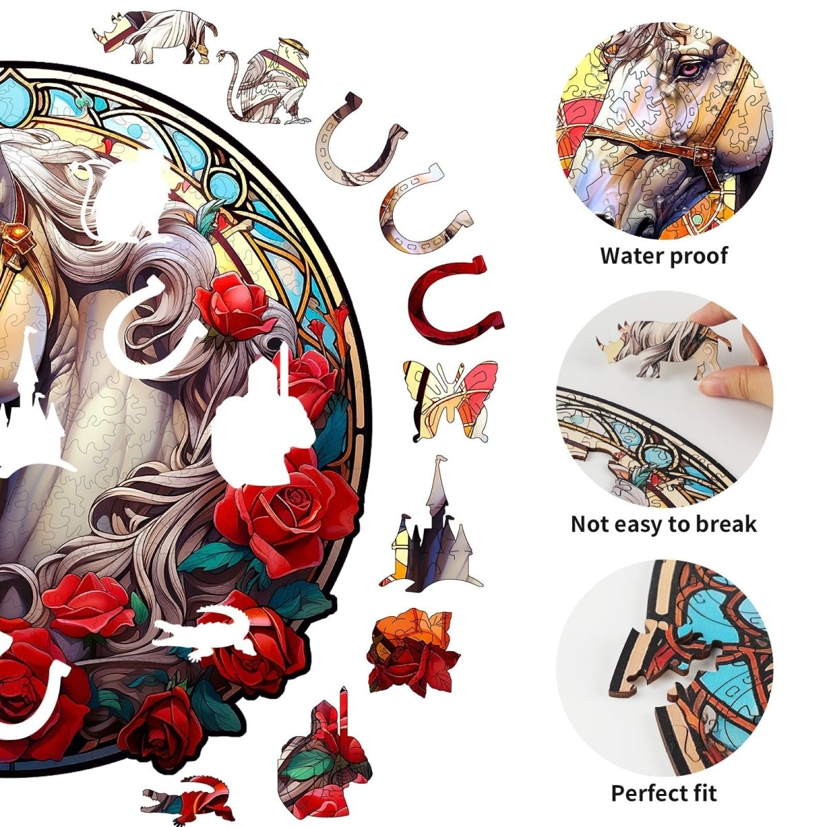 Shiny Horse Wooden Jigsaw Puzzle - KAAYEE Puzzle