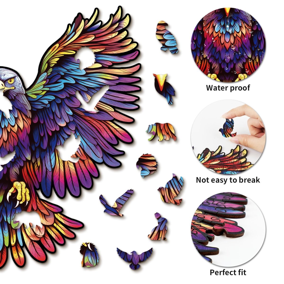 Soaring Eagle Wooden Jigsaw Puzzle - KAAYEE Puzzle
