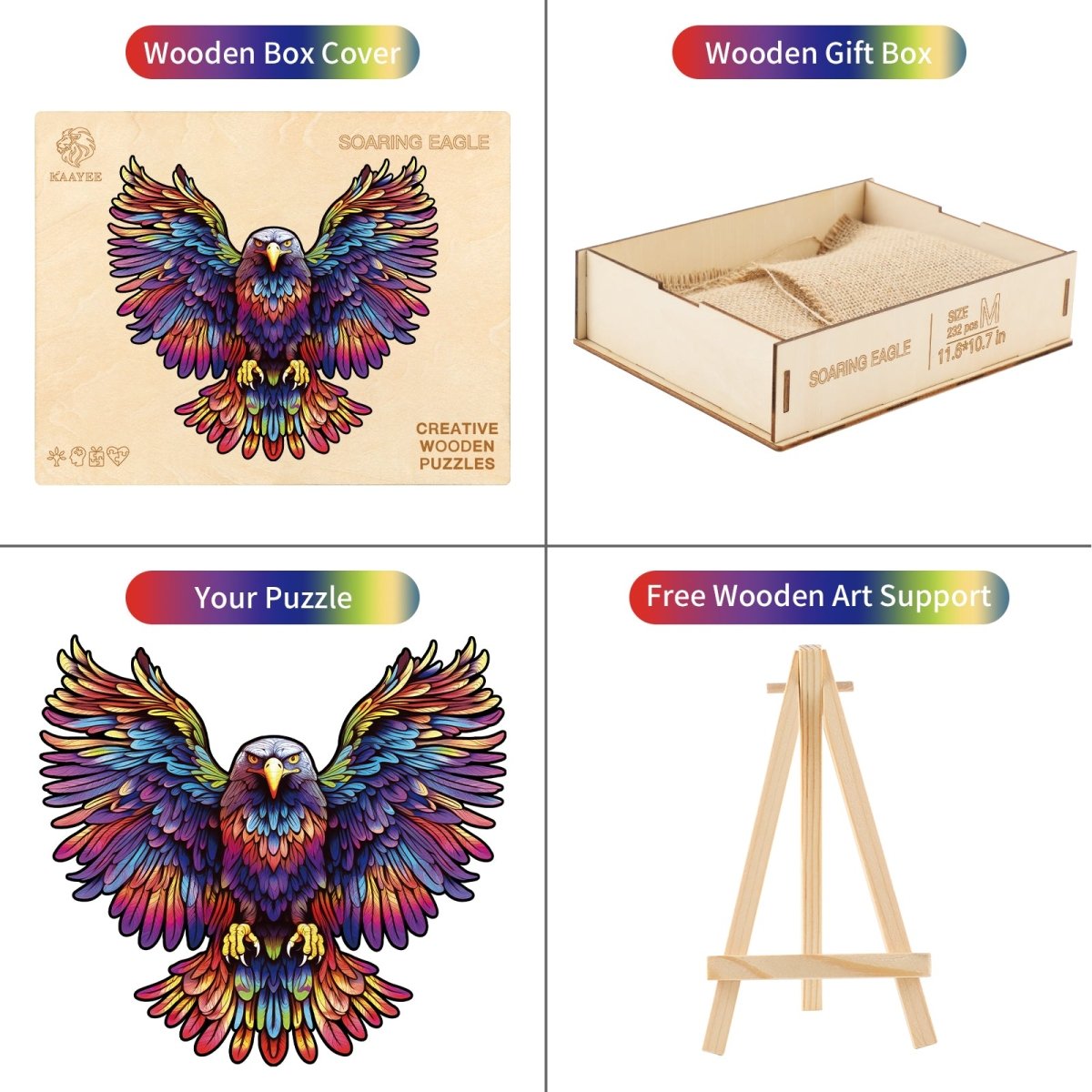 Soaring Eagle Wooden Jigsaw Puzzle - KAAYEE Puzzle